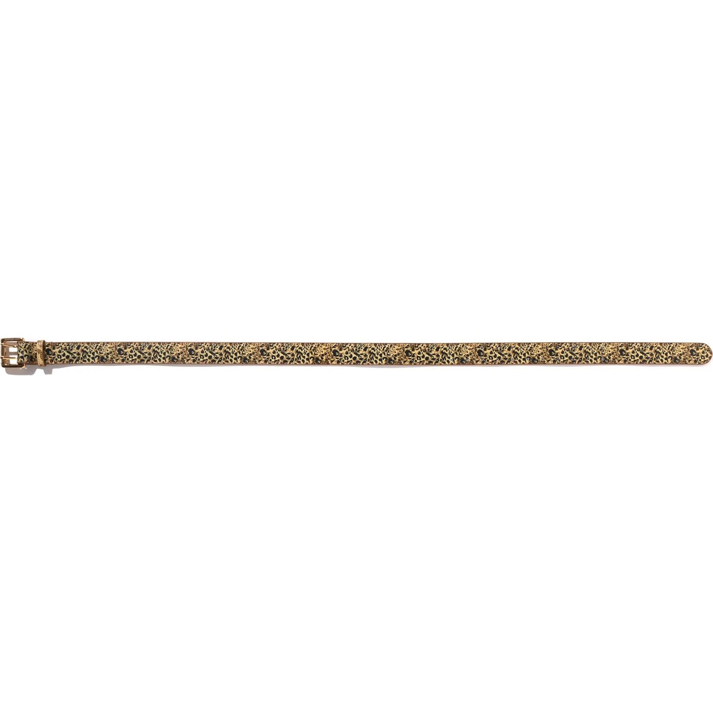WILD LEOPARD PATTERN LEATHER BELT MENS