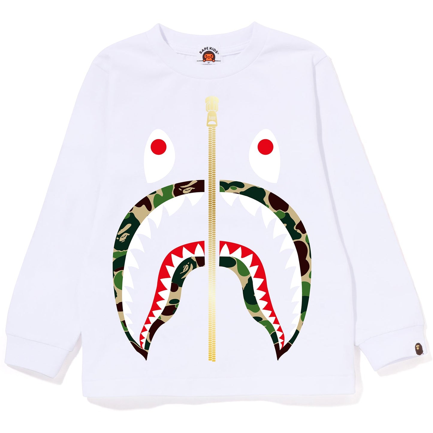 ABC CAMO SHARK L/S TEE KIDS