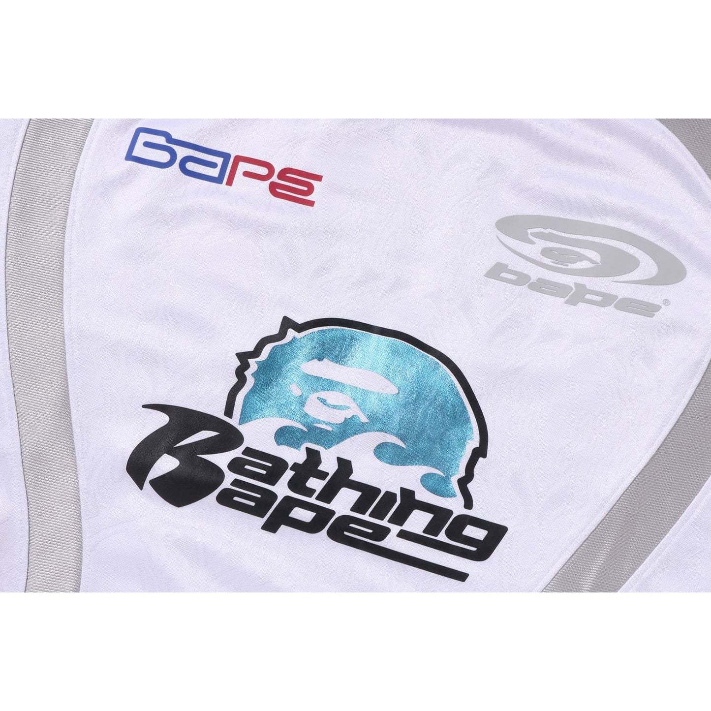 FLAME PATTERN MULTI LOGO RELAXED FIT FOOTBALL JERSEY MENS