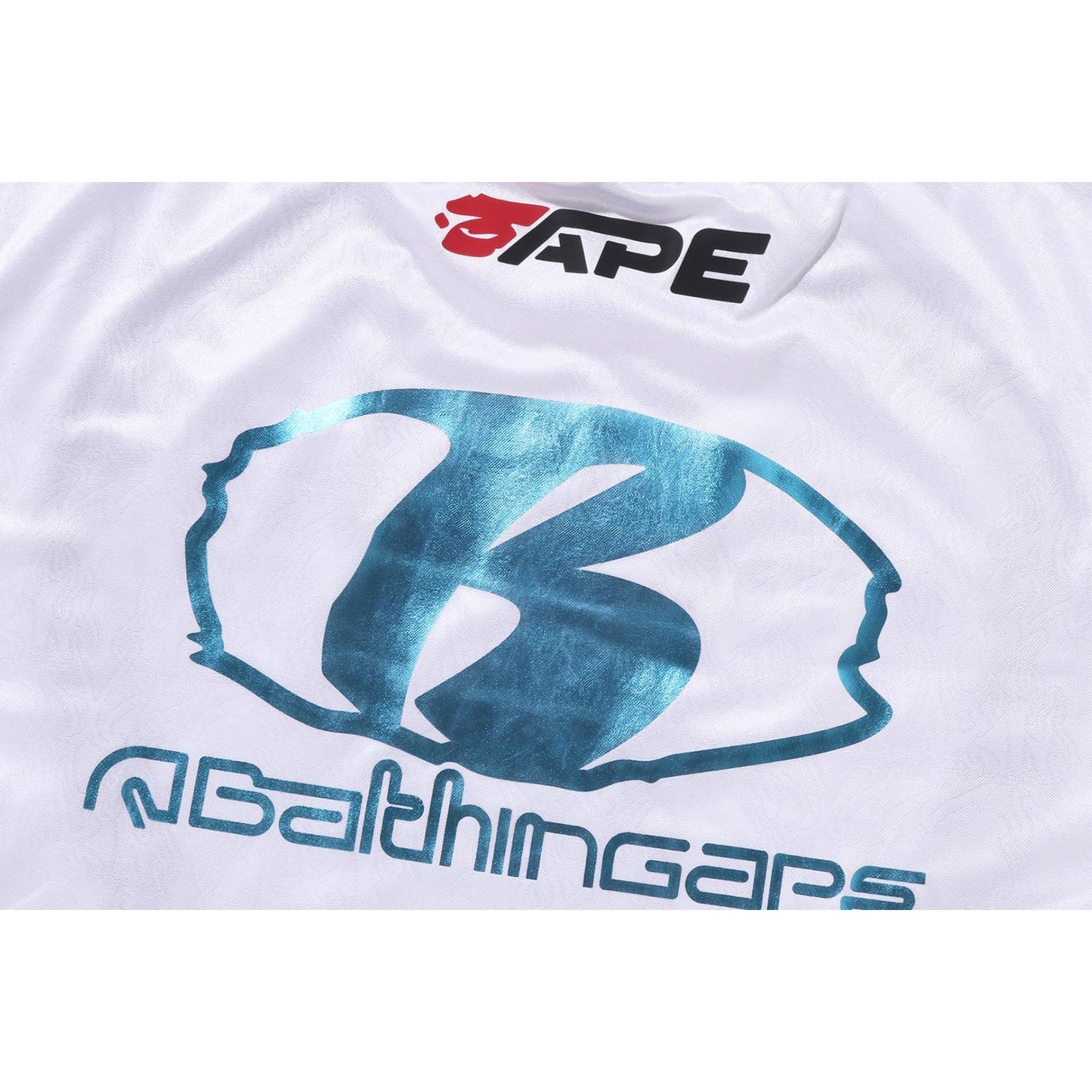 FLAME PATTERN MULTI LOGO RELAXED FIT FOOTBALL JERSEY MENS