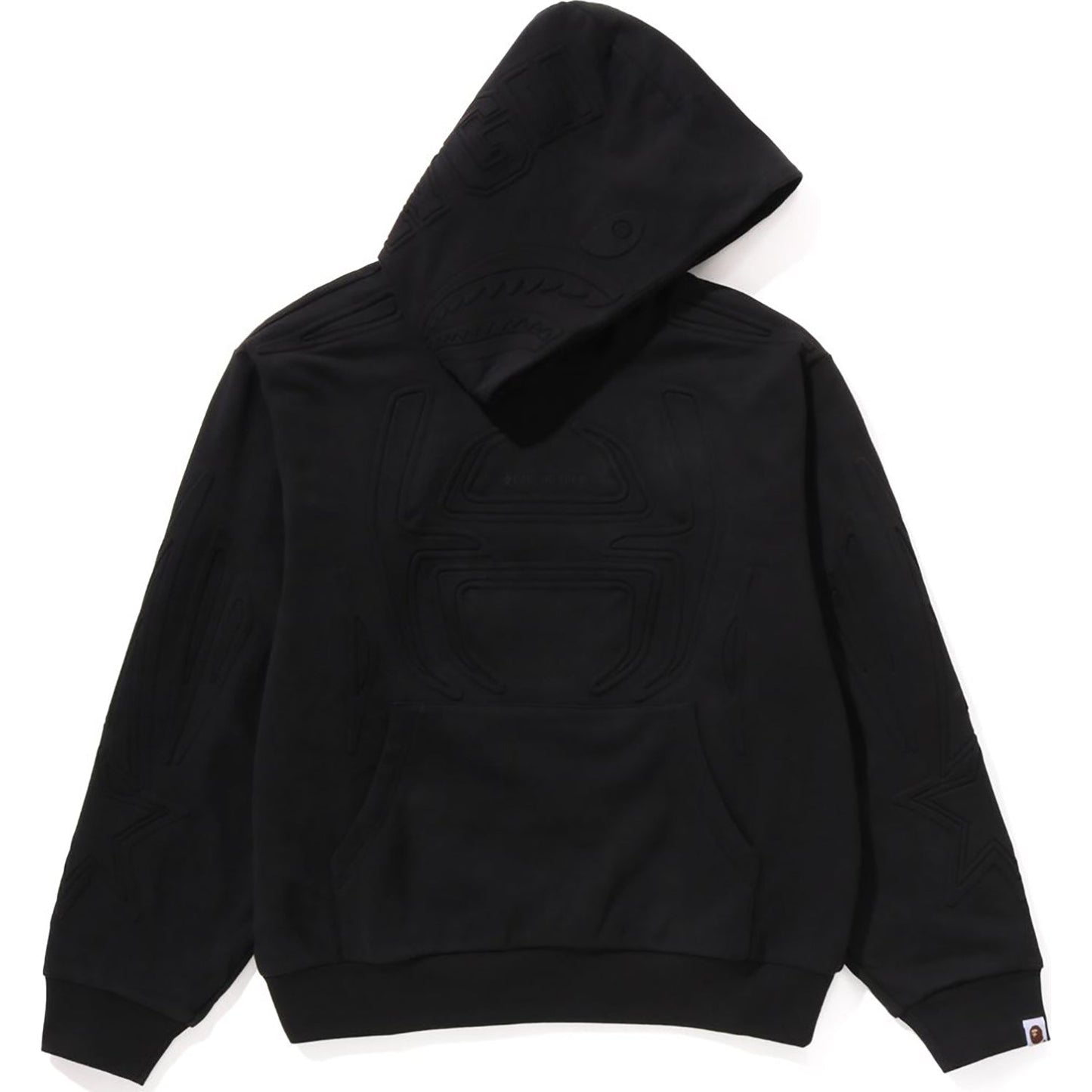 PADDED SHARK CROPPED FIT PULLOVER HOODIE MENS