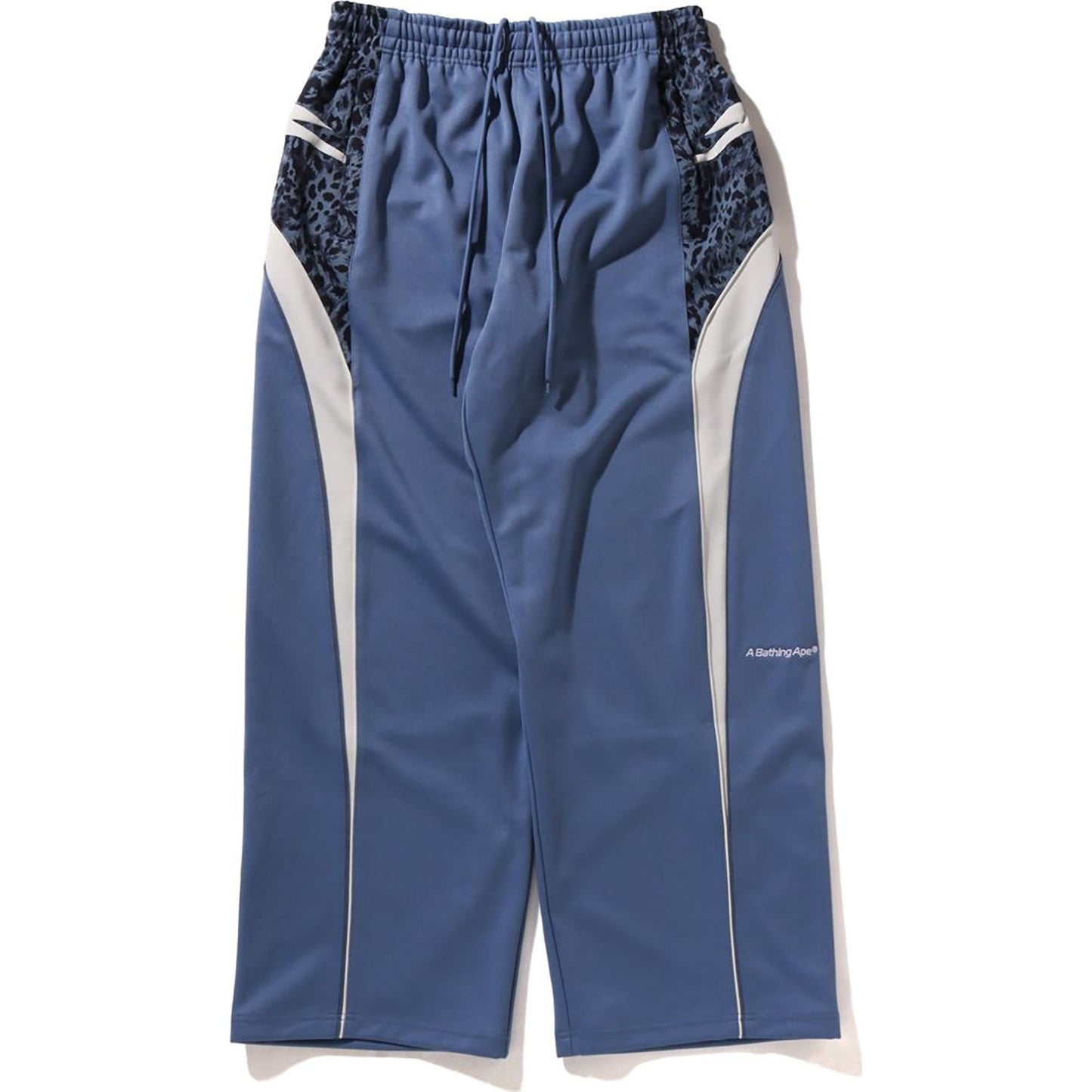 WILD LEOPARD PATTERN OVERSIZED FIT TRACK PANTS MENS