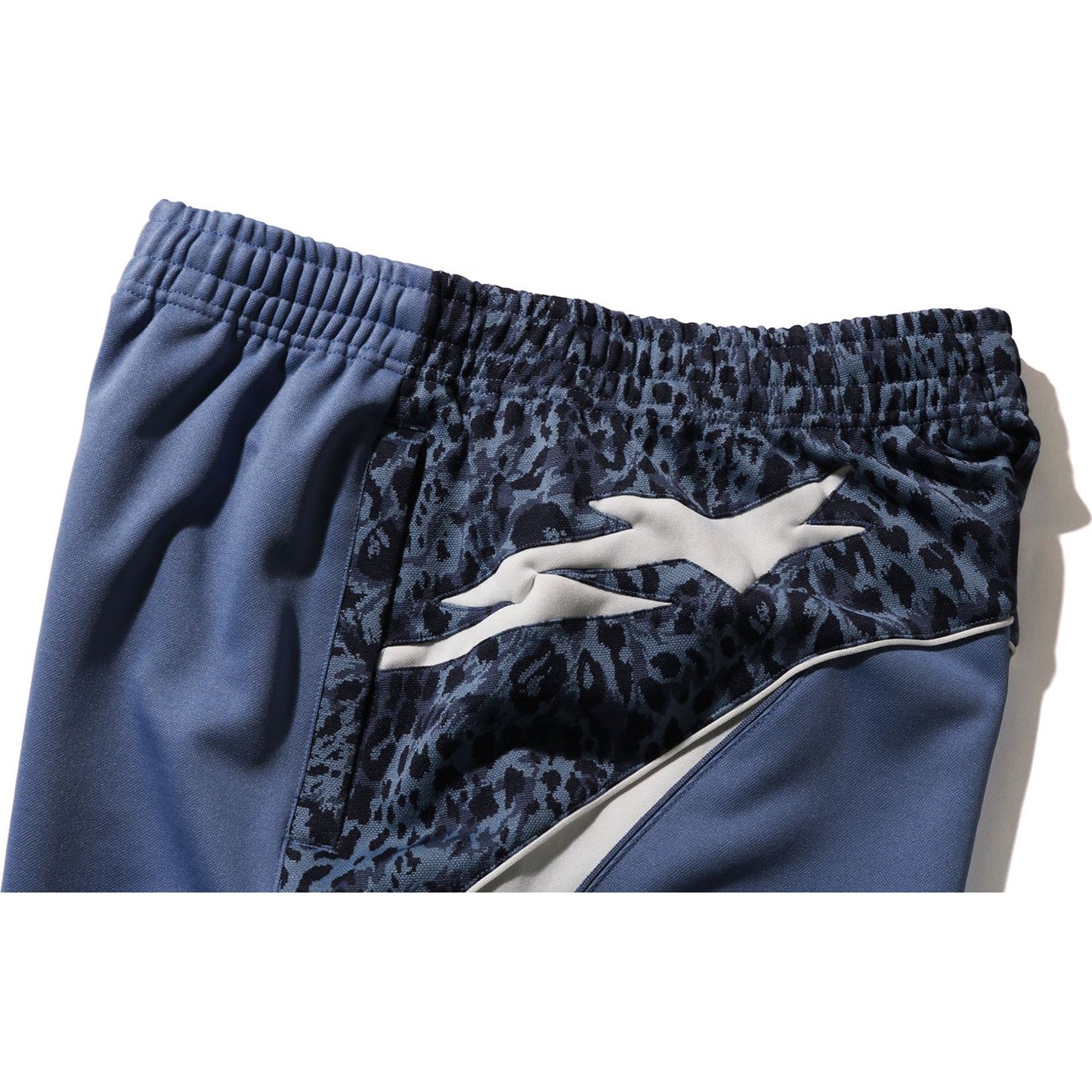 WILD LEOPARD PATTERN OVERSIZED FIT TRACK PANTS MENS