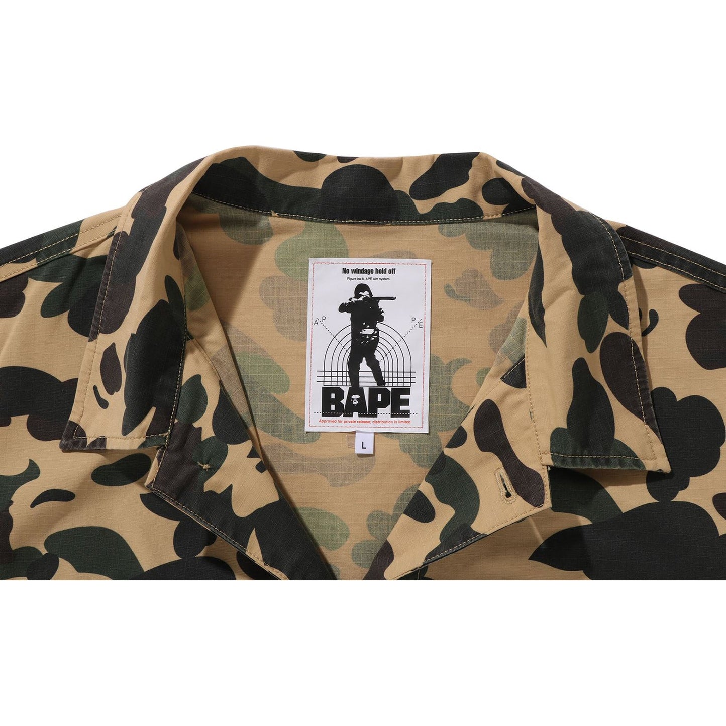 1ST CAMO HEAVY WASHED MULTI POCKET CARGO LS SHIRT MENS