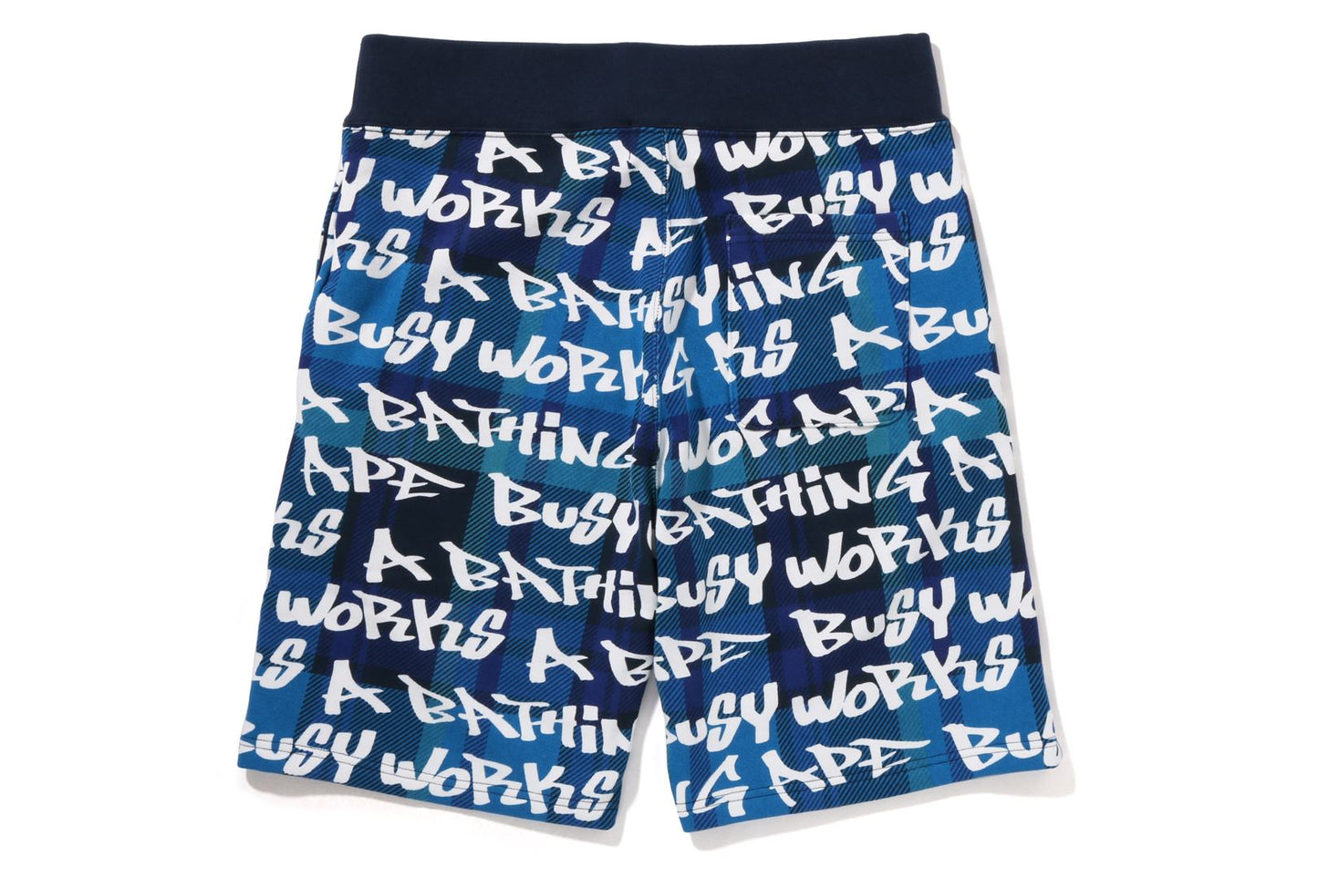 BAPE GRAFFITI CHECK SWEAT SHORTS MENS