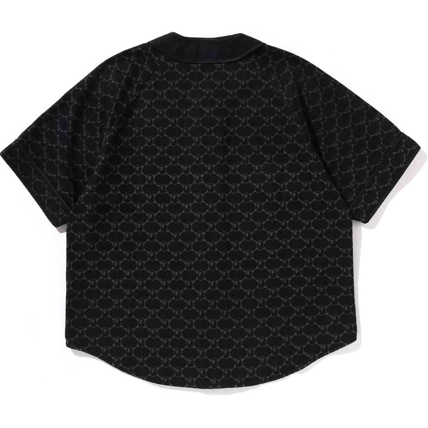 COLLEGE MONOGRAM BASEBALL SS DENIM SHIRT MENS