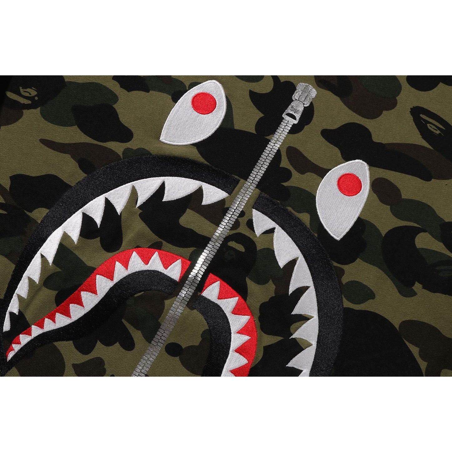 BAPE MENS 1ST CAMO SHARK CREWNECK SWEATSHIRT