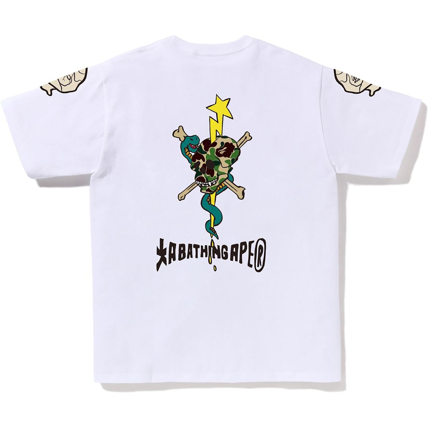 BAPE MENS SOUVENIR SKULL LOGO TEE