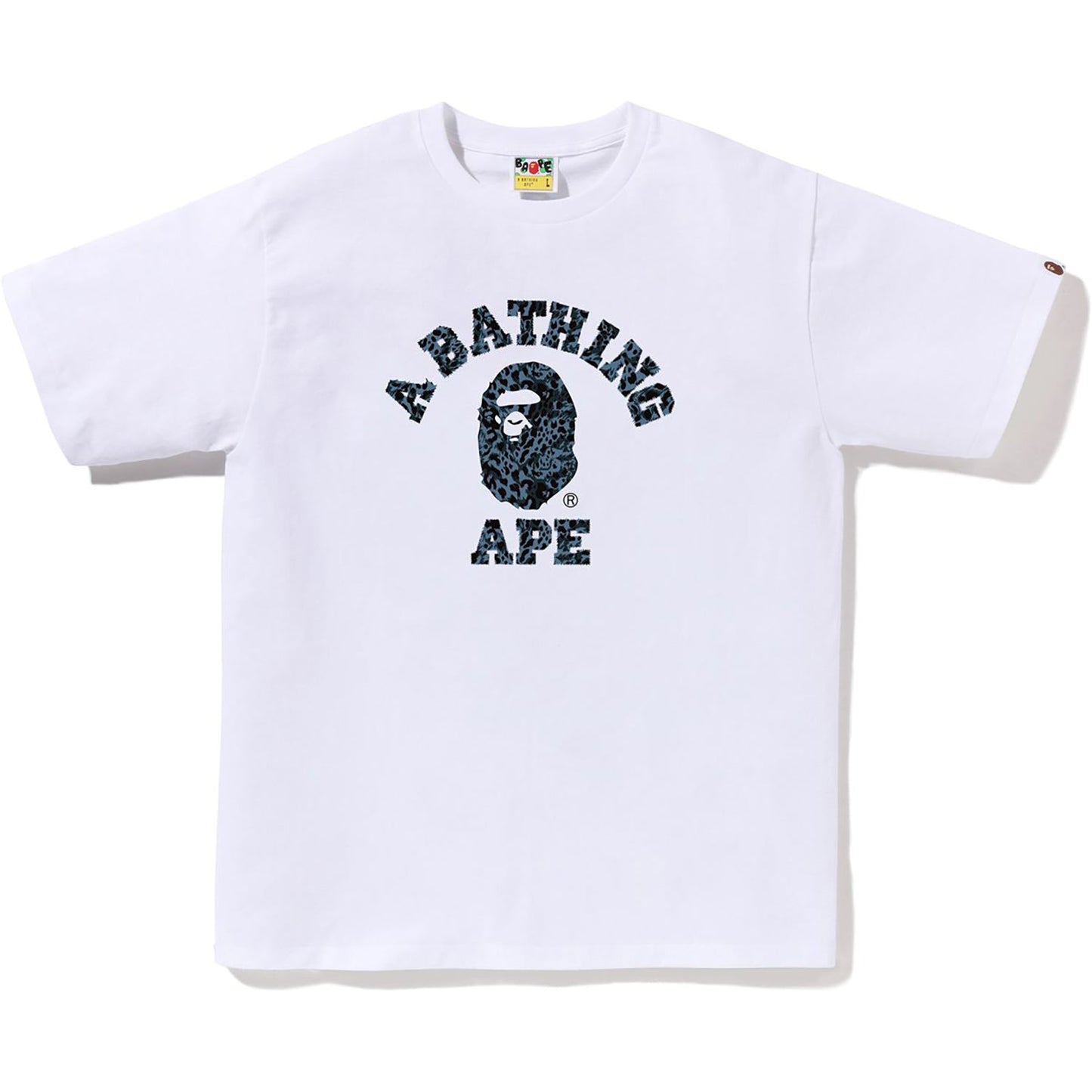 WILD LEOPARD PATTERN COLLEGE TEE MENS