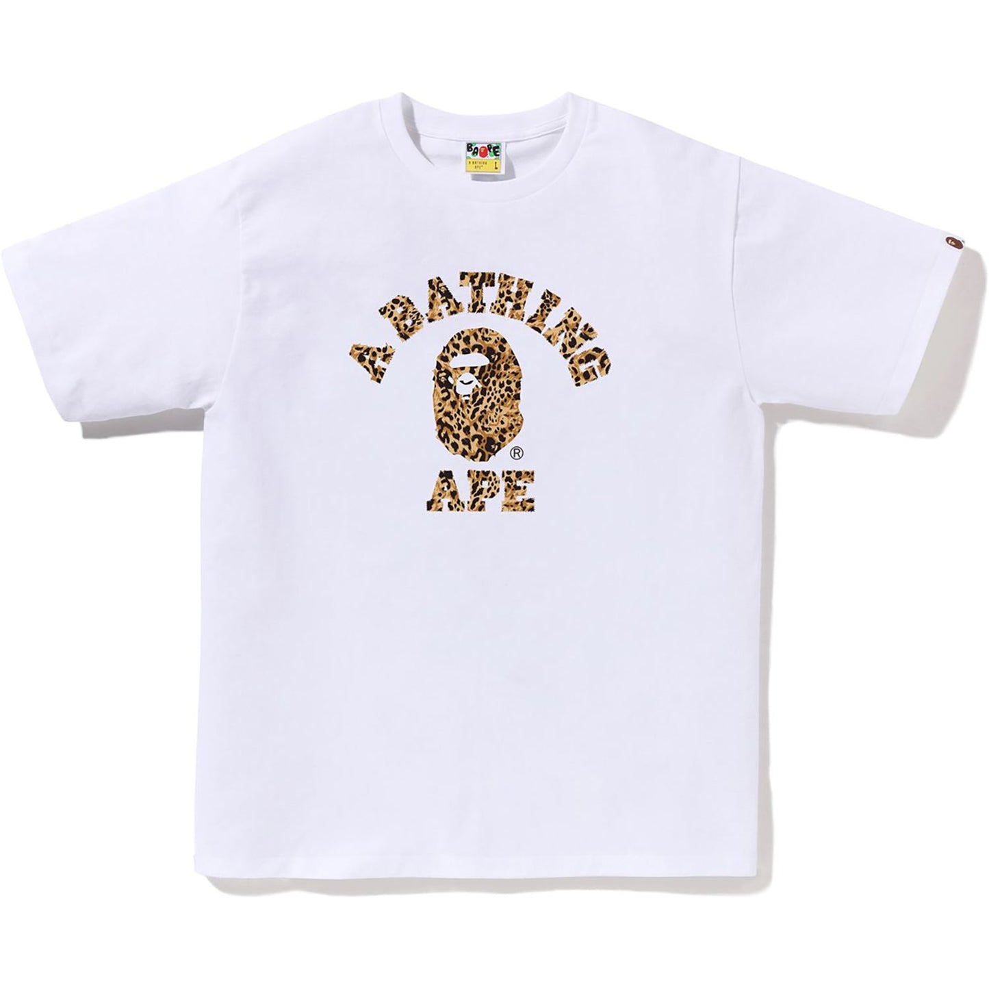 WILD LEOPARD PATTERN COLLEGE TEE MENS
