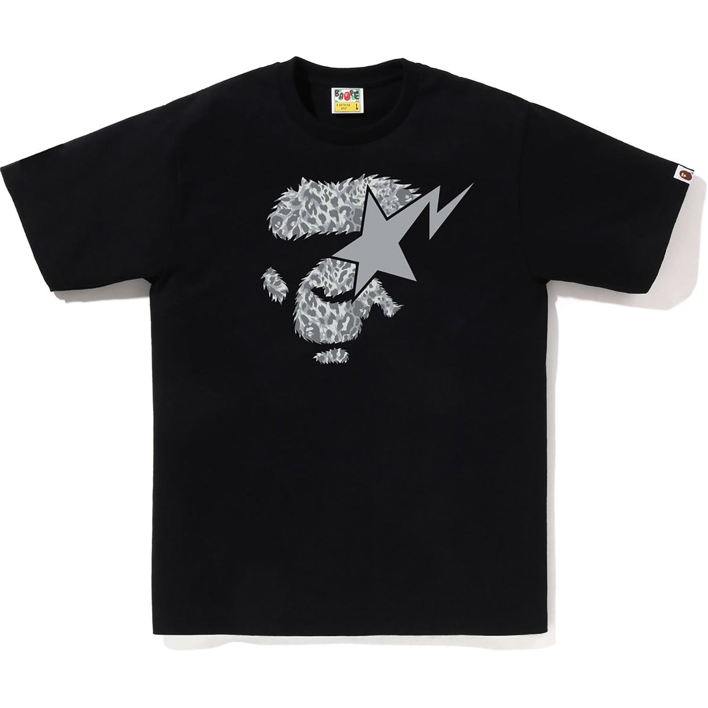 WILD LEOPARD PATTERN APE FACE STA TEE MENS