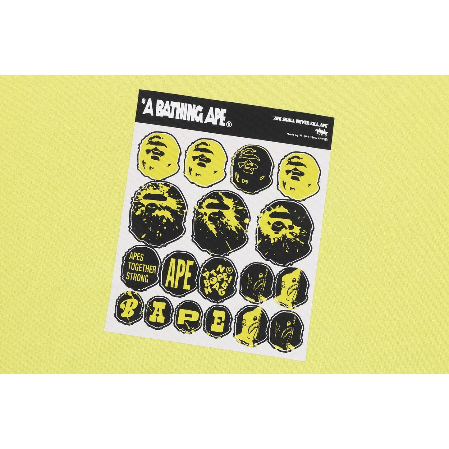 BAPE STICKER GRAPHIC RELAXED FIT TEE MENS