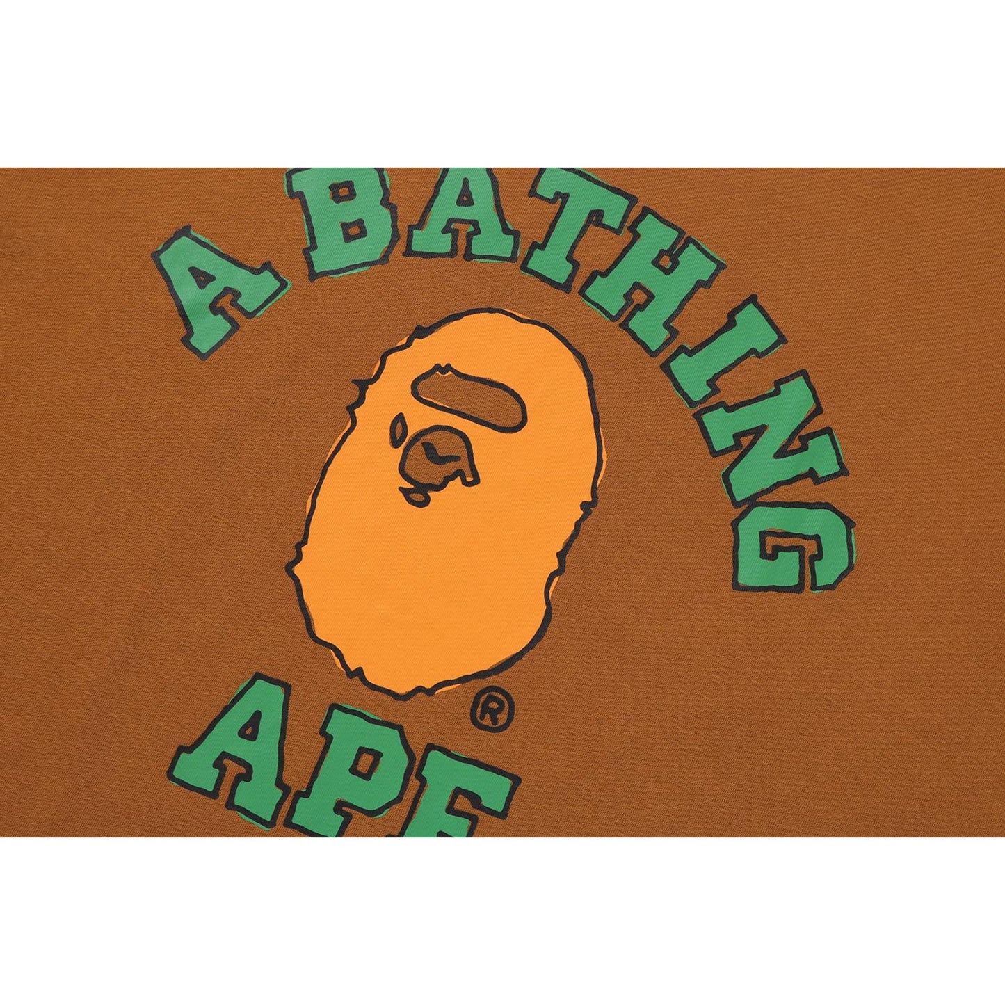 BAPE MENS HAND DRAWN COLLEGE RELAXED FIT T-SHIRT