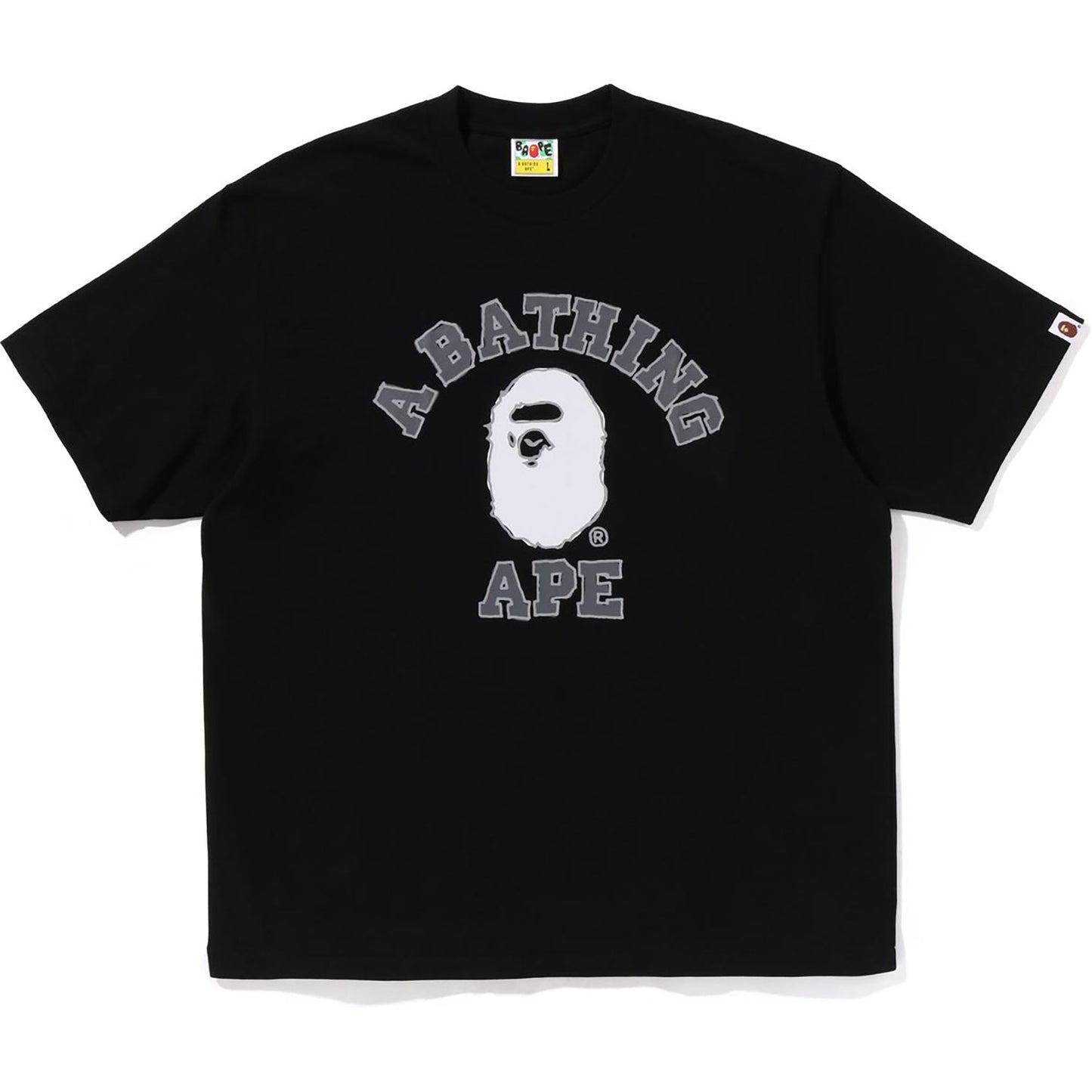 BAPE MENS HAND DRAWN COLLEGE RELAXED FIT T-SHIRT