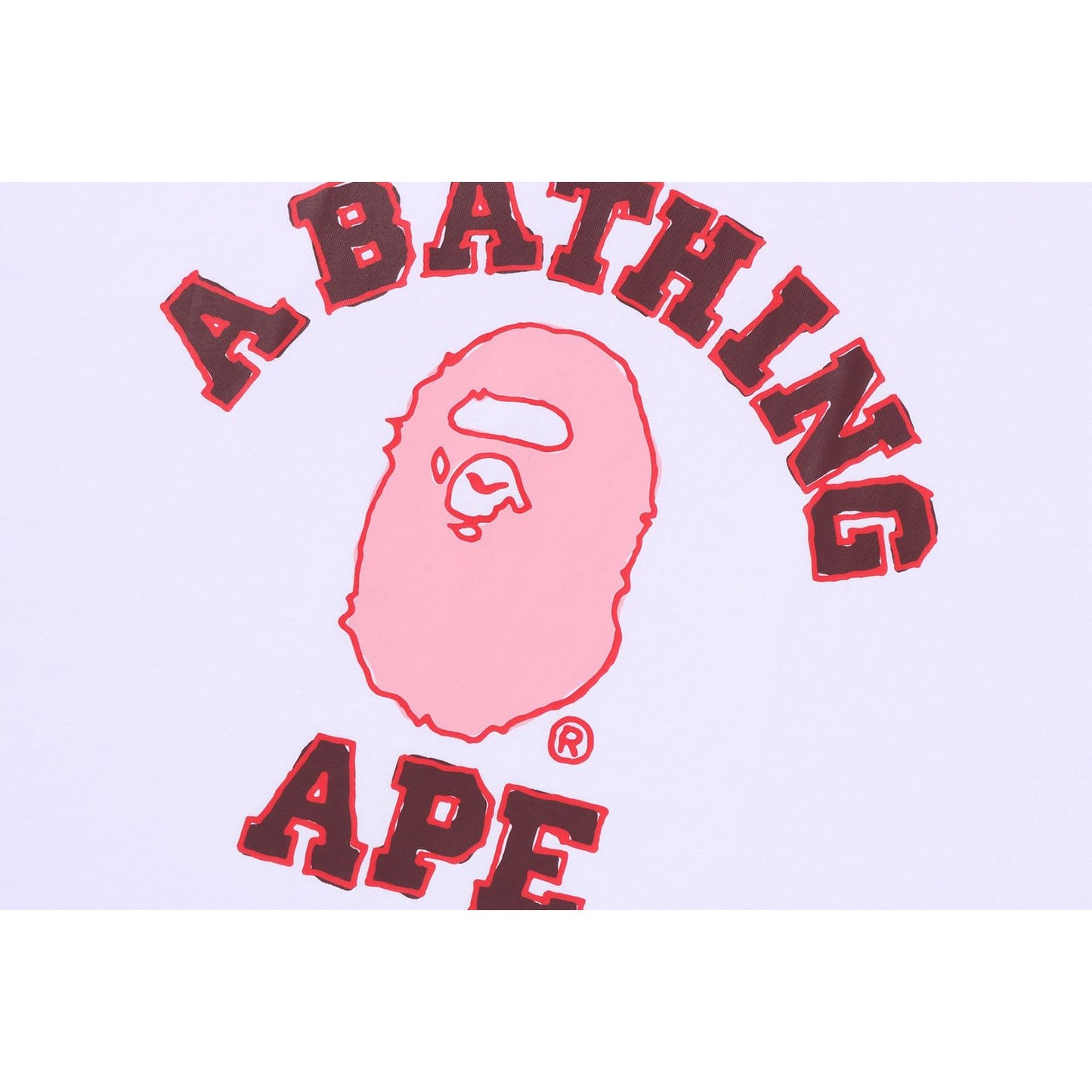 BAPE MENS HAND DRAWN COLLEGE RELAXED FIT T-SHIRT