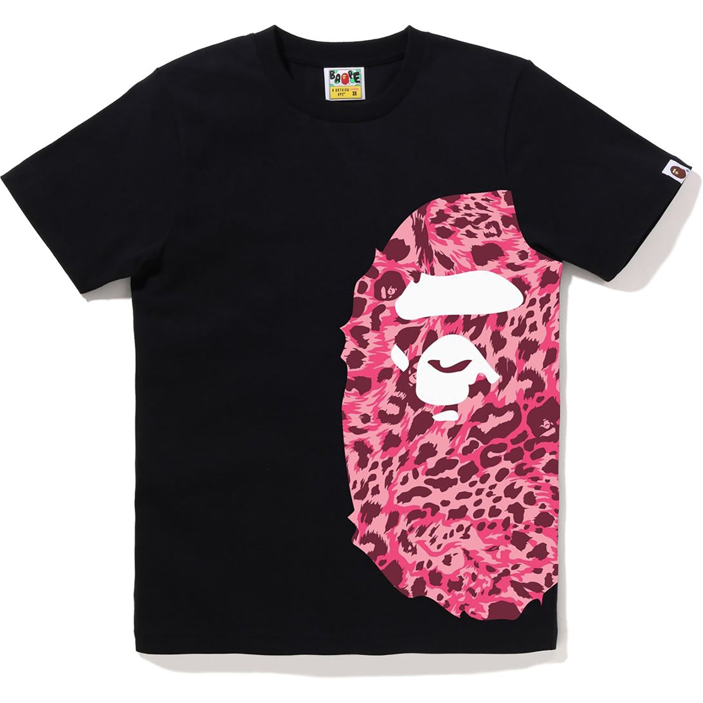 WILD LEOPARD PATTERN SIDE BIG APE HEAD TEE LADIES