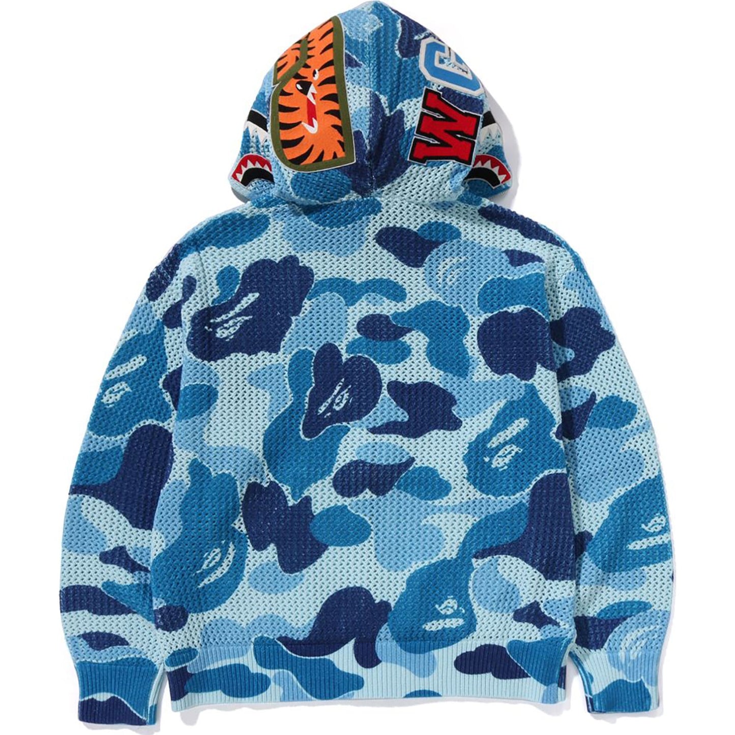 ABC CAMO CROCHET RELAXED FIT SHARK FULL ZIP HOODIE MENS