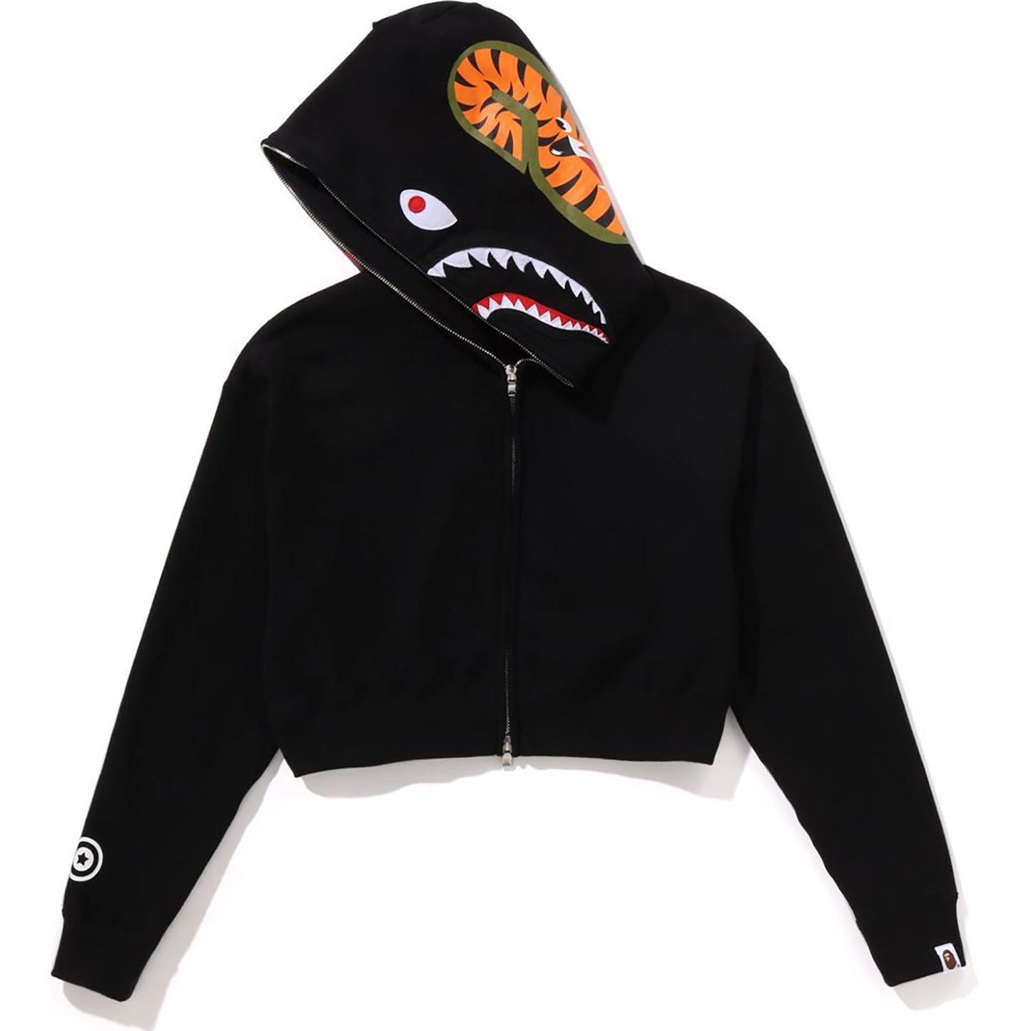SHARK CROPPED FULL ZIP HOODIE LADIES