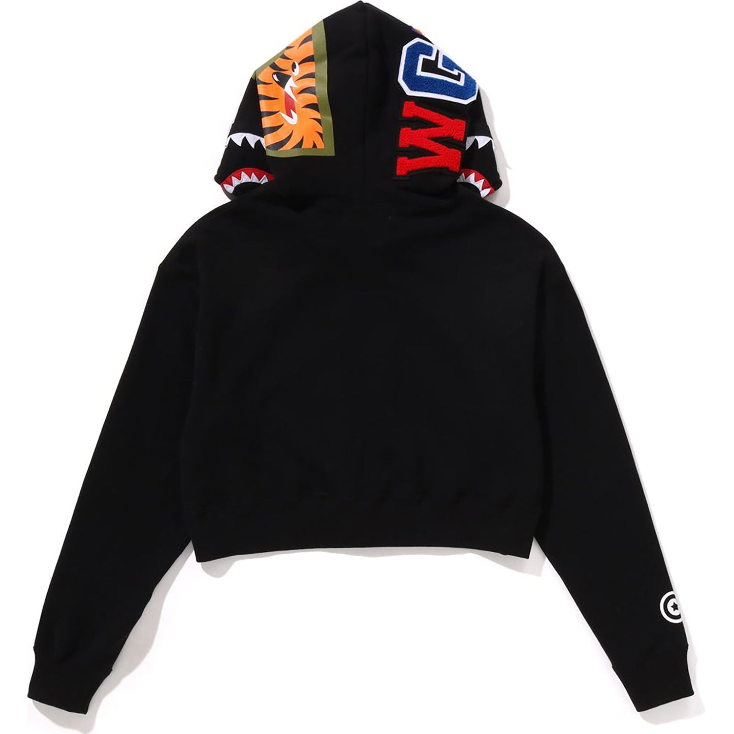 SHARK CROPPED FULL ZIP HOODIE LADIES