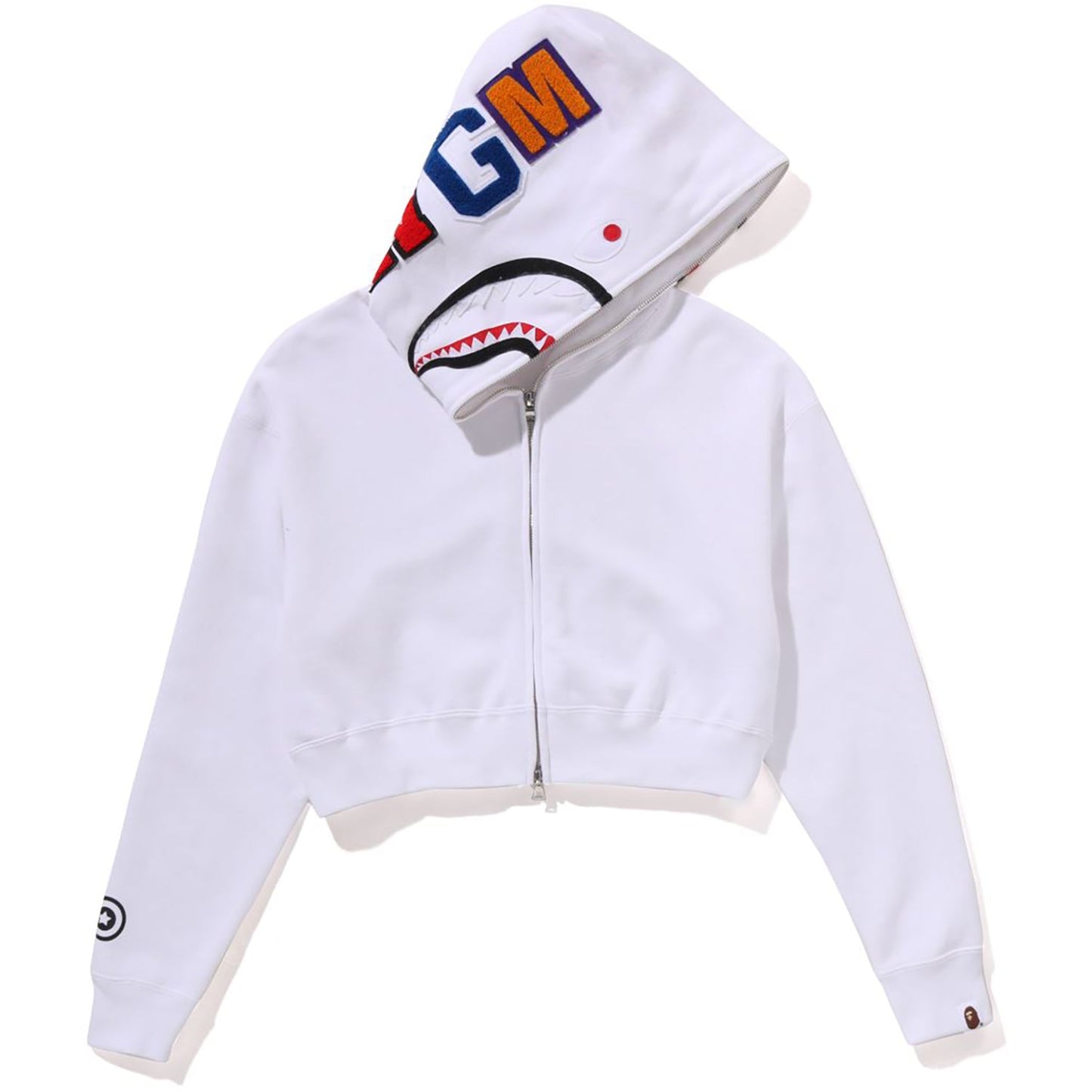 SHARK CROPPED FULL ZIP HOODIE LADIES
