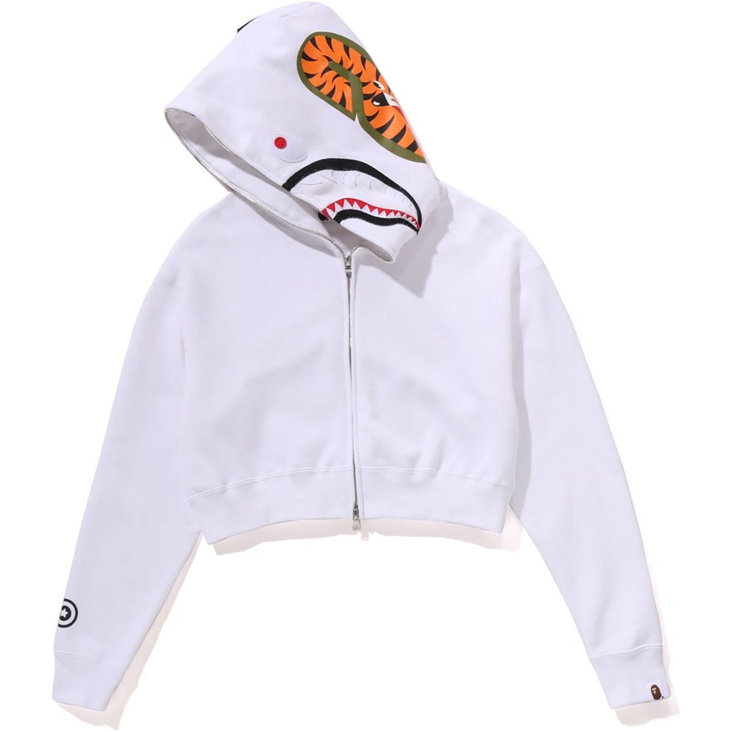 SHARK CROPPED FULL ZIP HOODIE LADIES