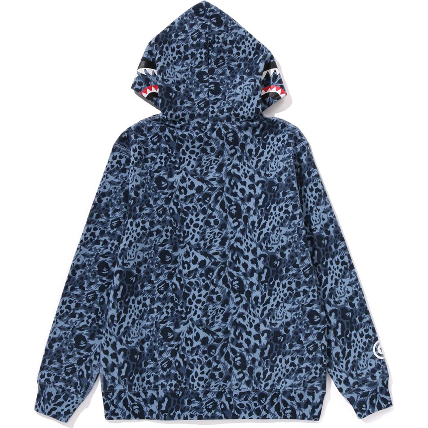 WILD LEOPARD PATTERN SHARK ZIP HOODIE JR KIDS