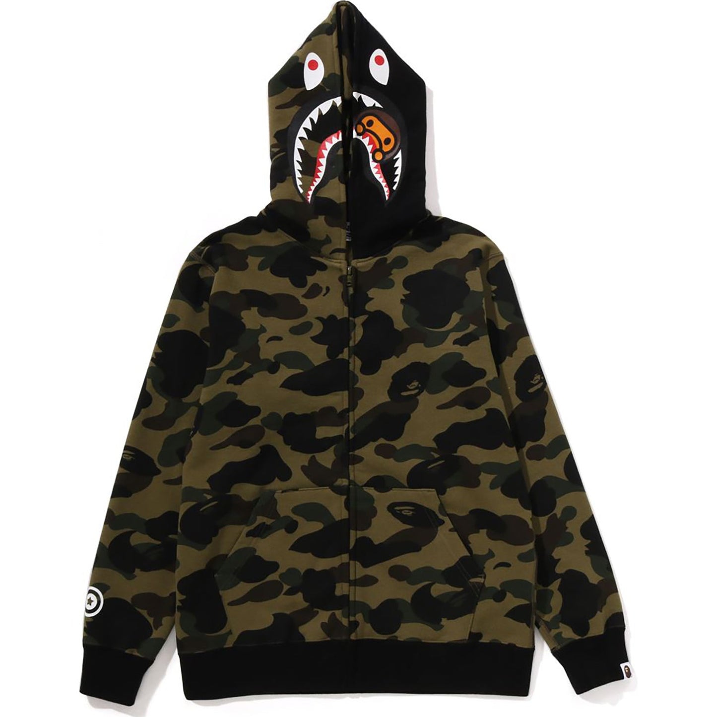 1ST CAMO MILO SHARK ZIP HOODIE JR KIDS