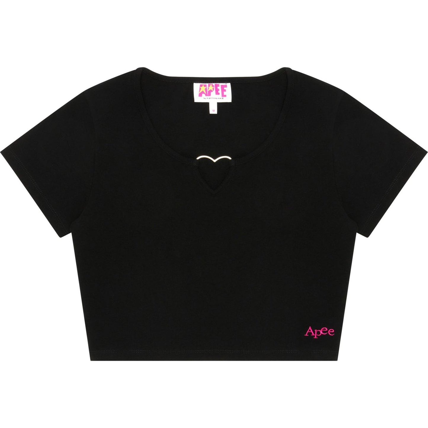 APEE HERT SHAPE METAL RING CROP TOP LADIES