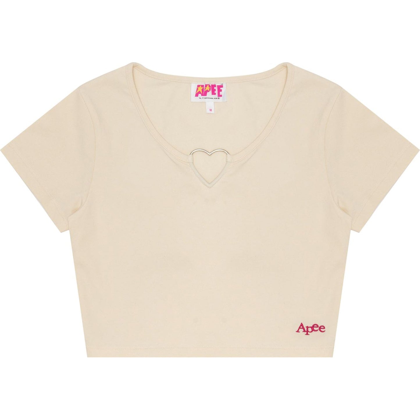 APEE HERT SHAPE METAL RING CROP TOP LADIES