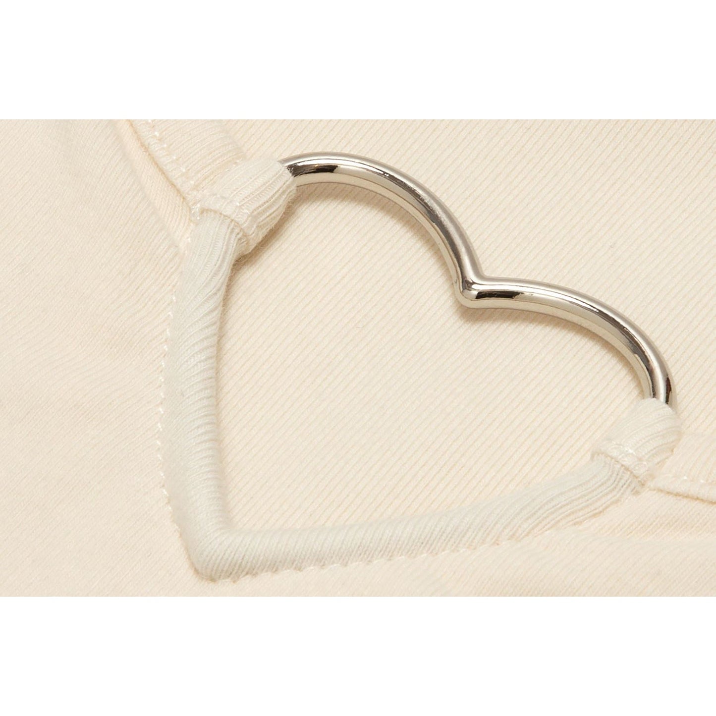 APEE HERT SHAPE METAL RING CROP TOP LADIES