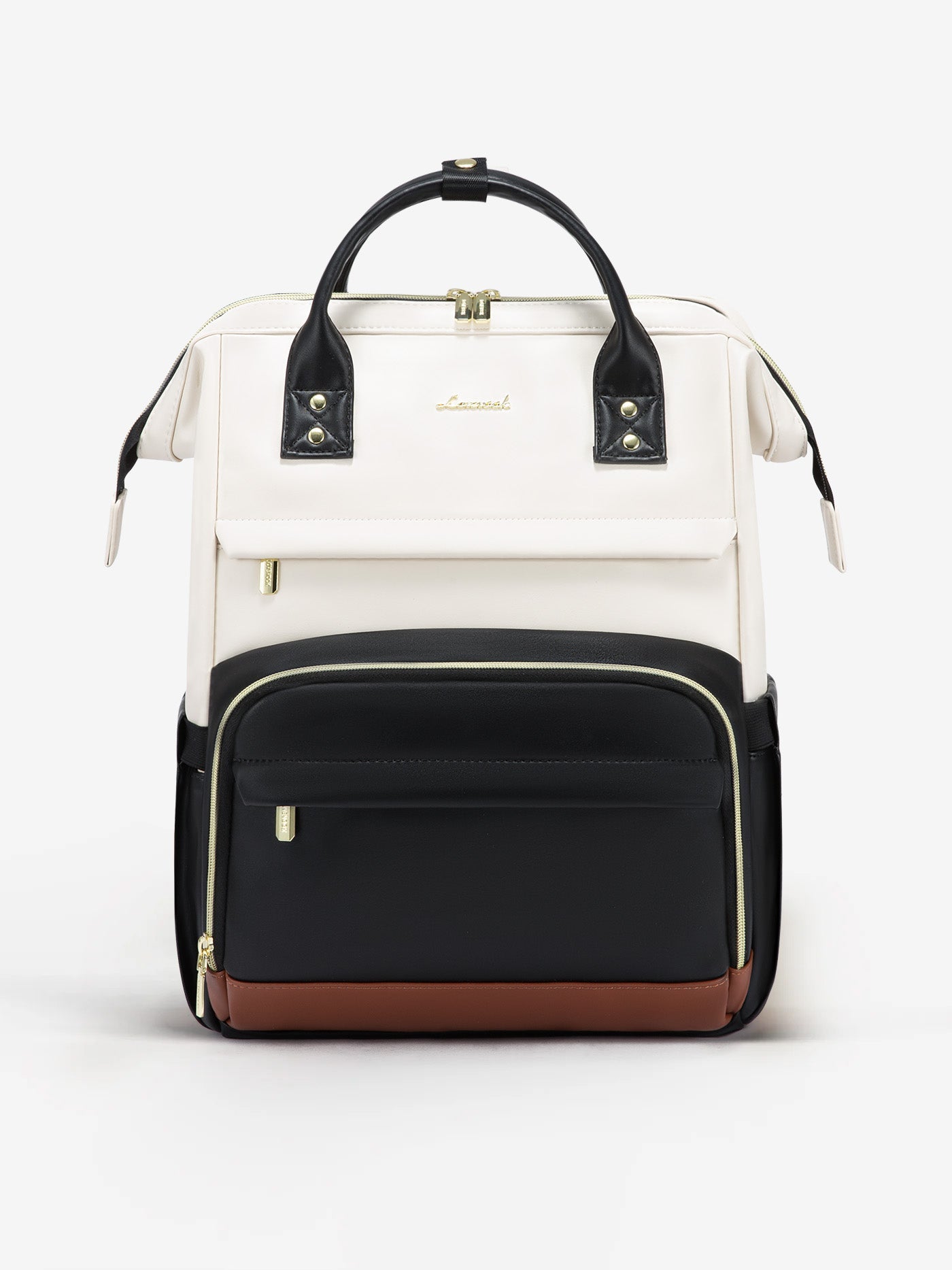 Leather Laptop Backpack, 15.6 17