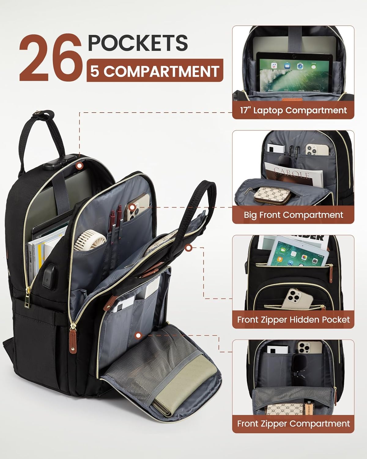 Molerolly Ⅱ Laptop Backpack, 15.6 17