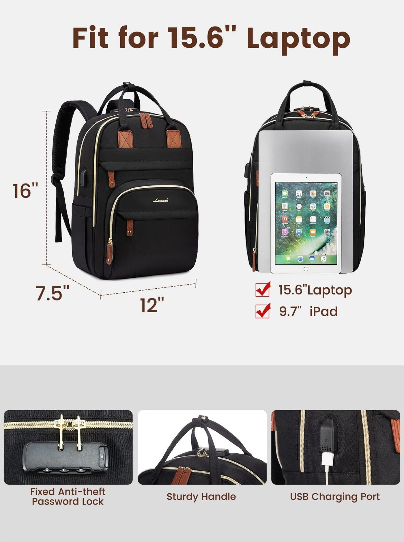 Molerolly Ⅱ Laptop Backpack, 15.6 17