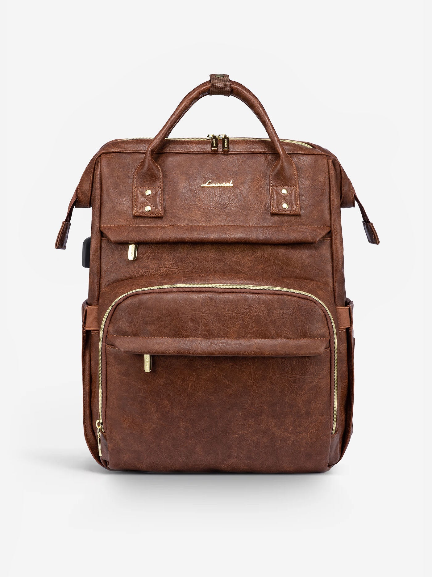 Leather Laptop Backpack, 15.6-18