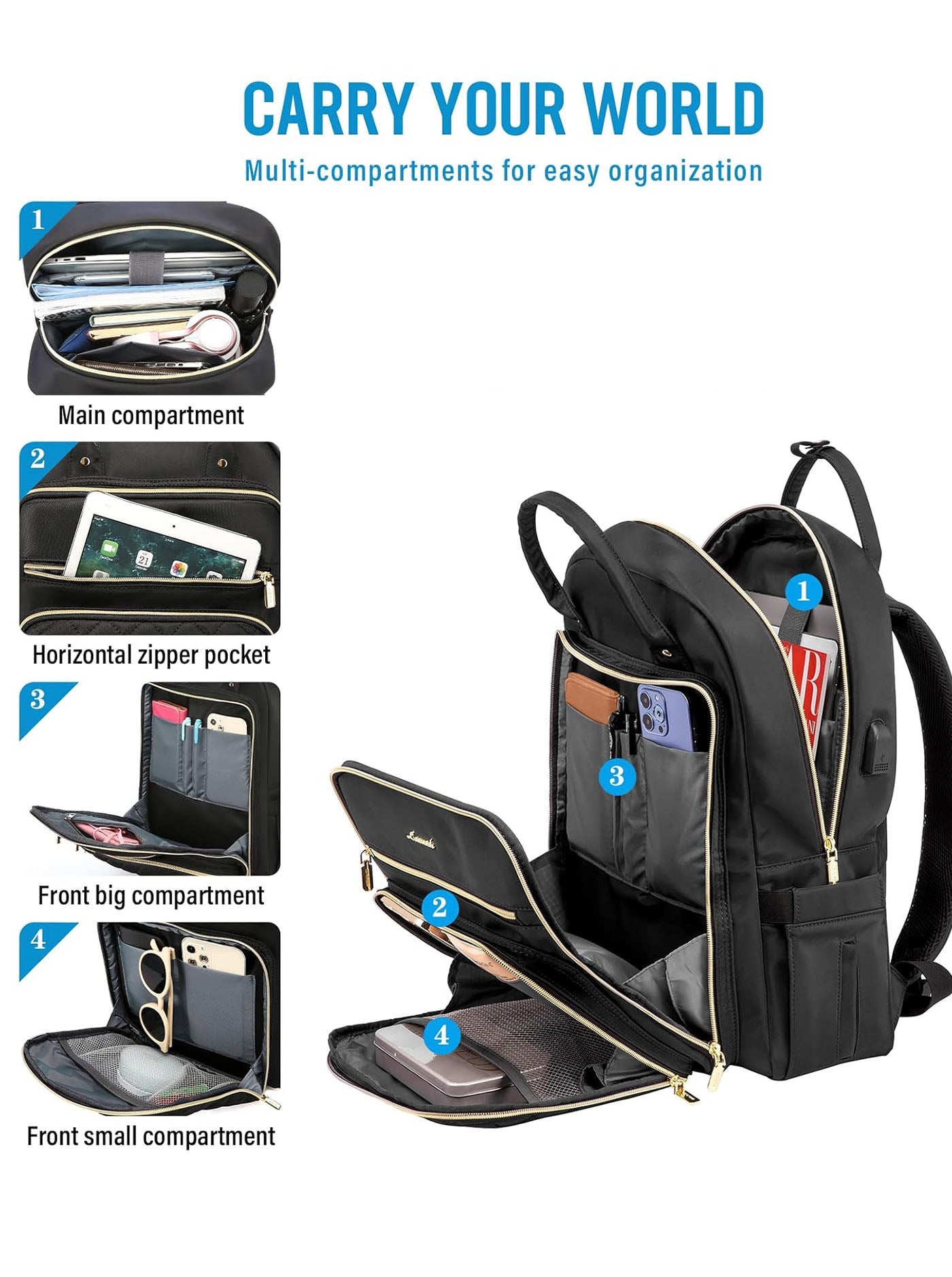 Garnet Backpack, 15.6 17