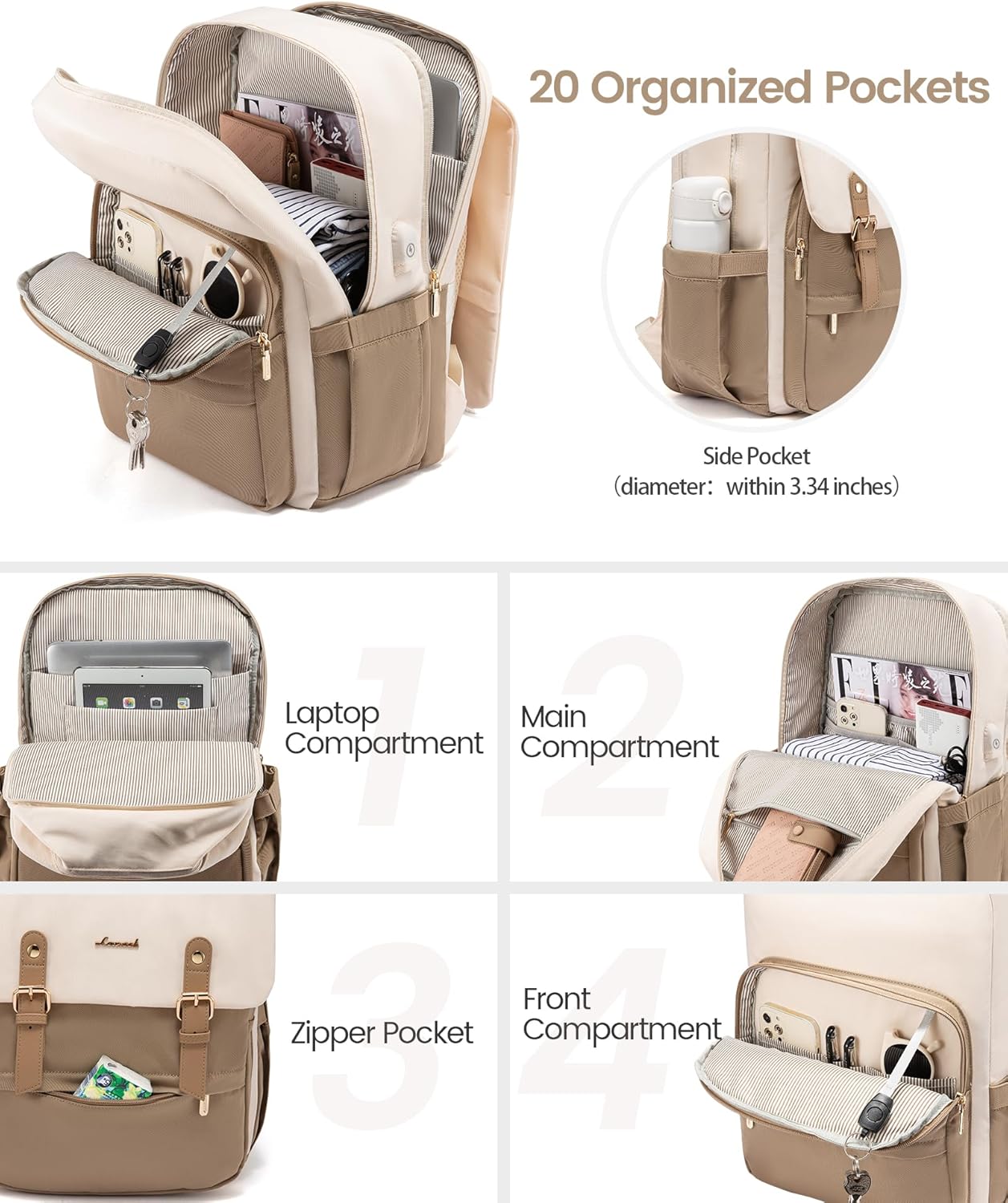 Travel Laptop Backpack, 15.6 17