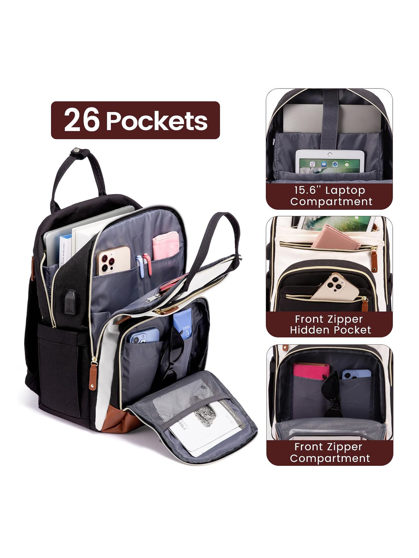Molebelle Laptop Backpack, 15.6 17