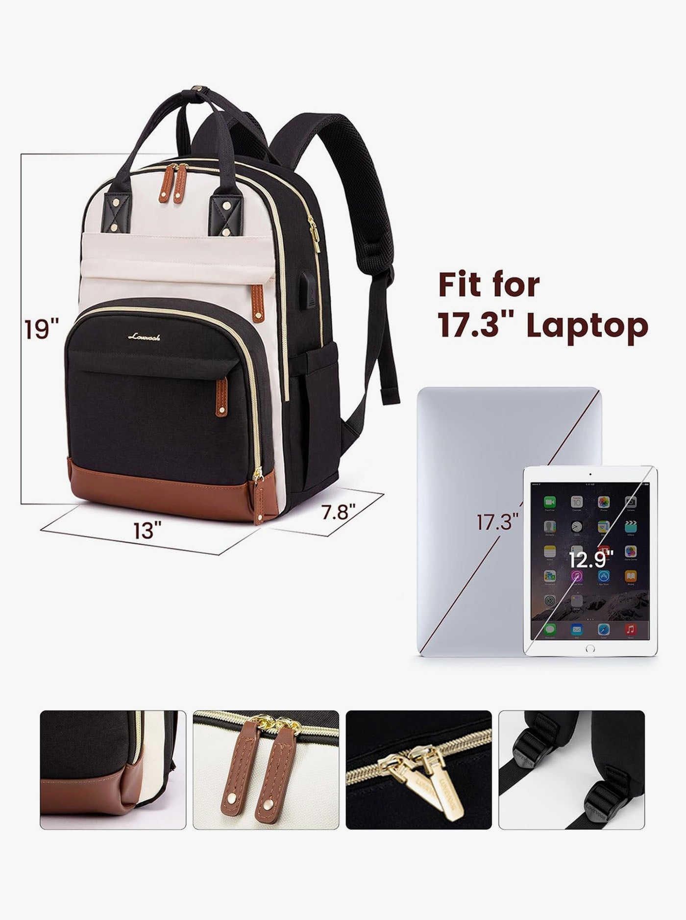 Molebelle Laptop Backpack, 15.6 17
