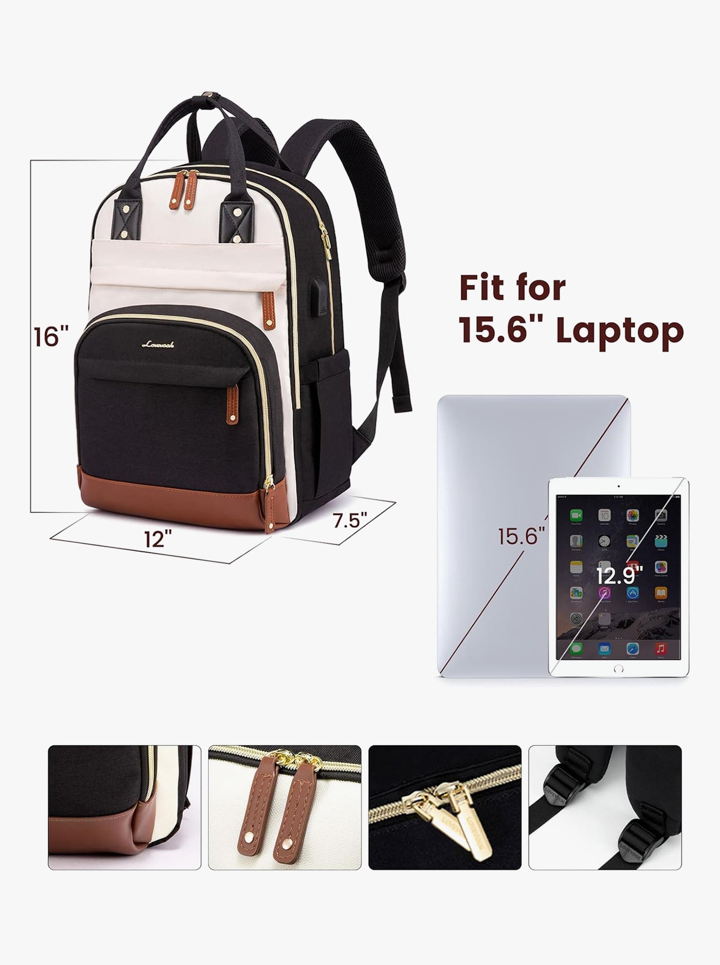 Molebelle Laptop Backpack, 15.6 17