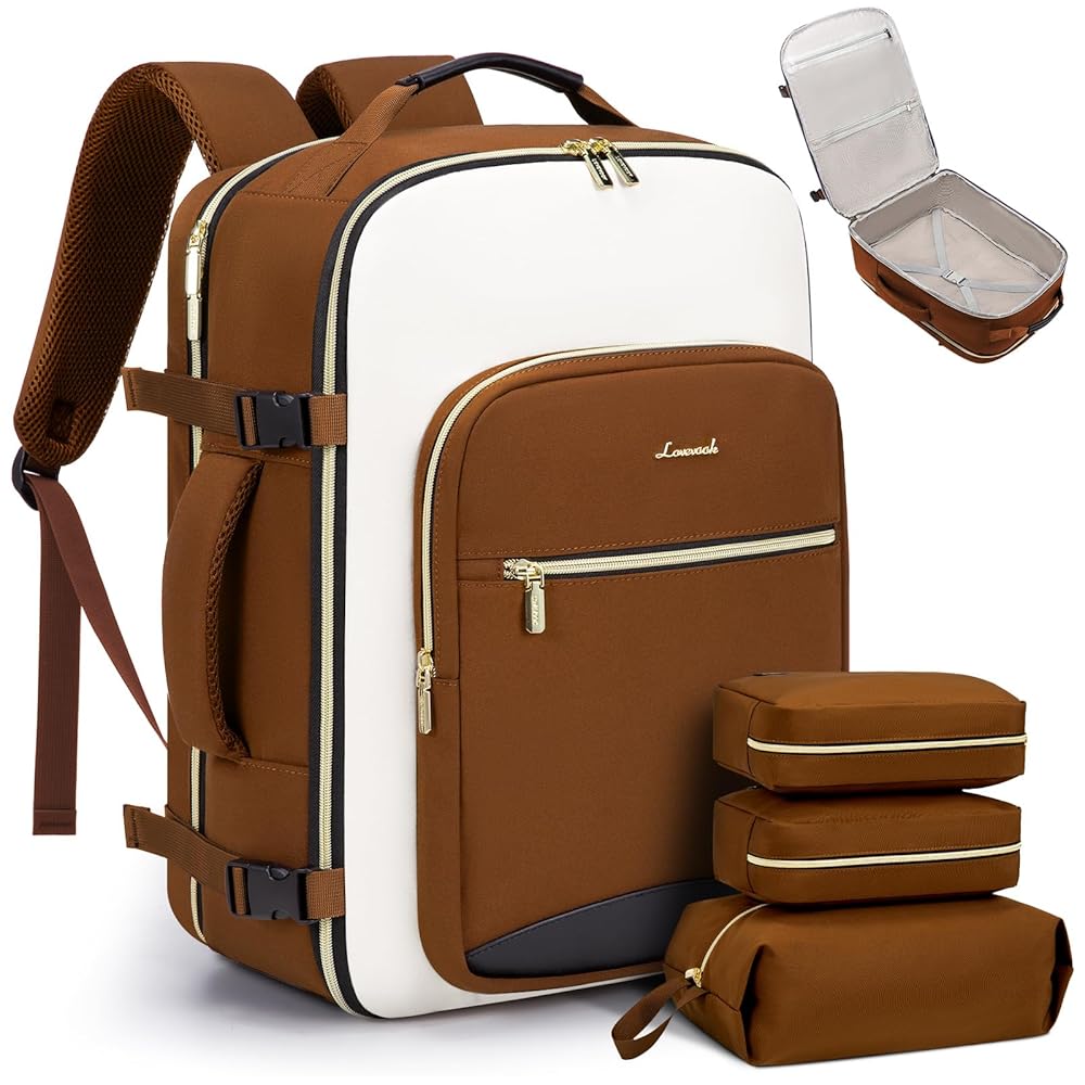 4Pcs Large Travel Backpack, 17.3 18.5