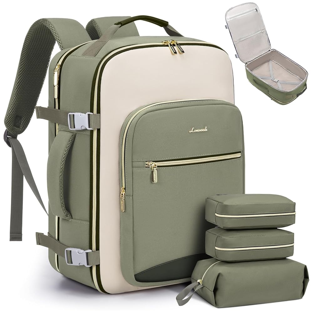4Pcs Large Travel Backpack, 17.3 18.5