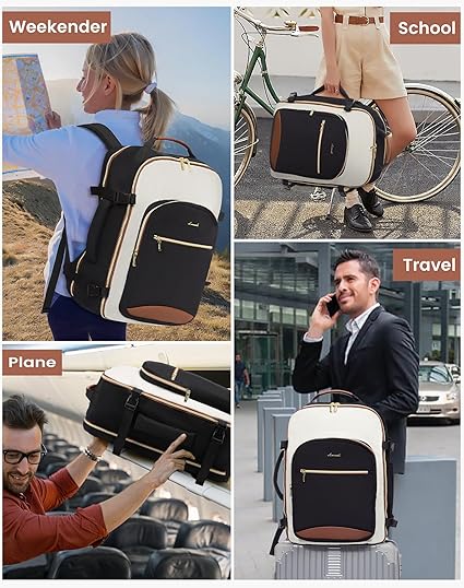 4Pcs Large Travel Backpack, 17.3 18.5