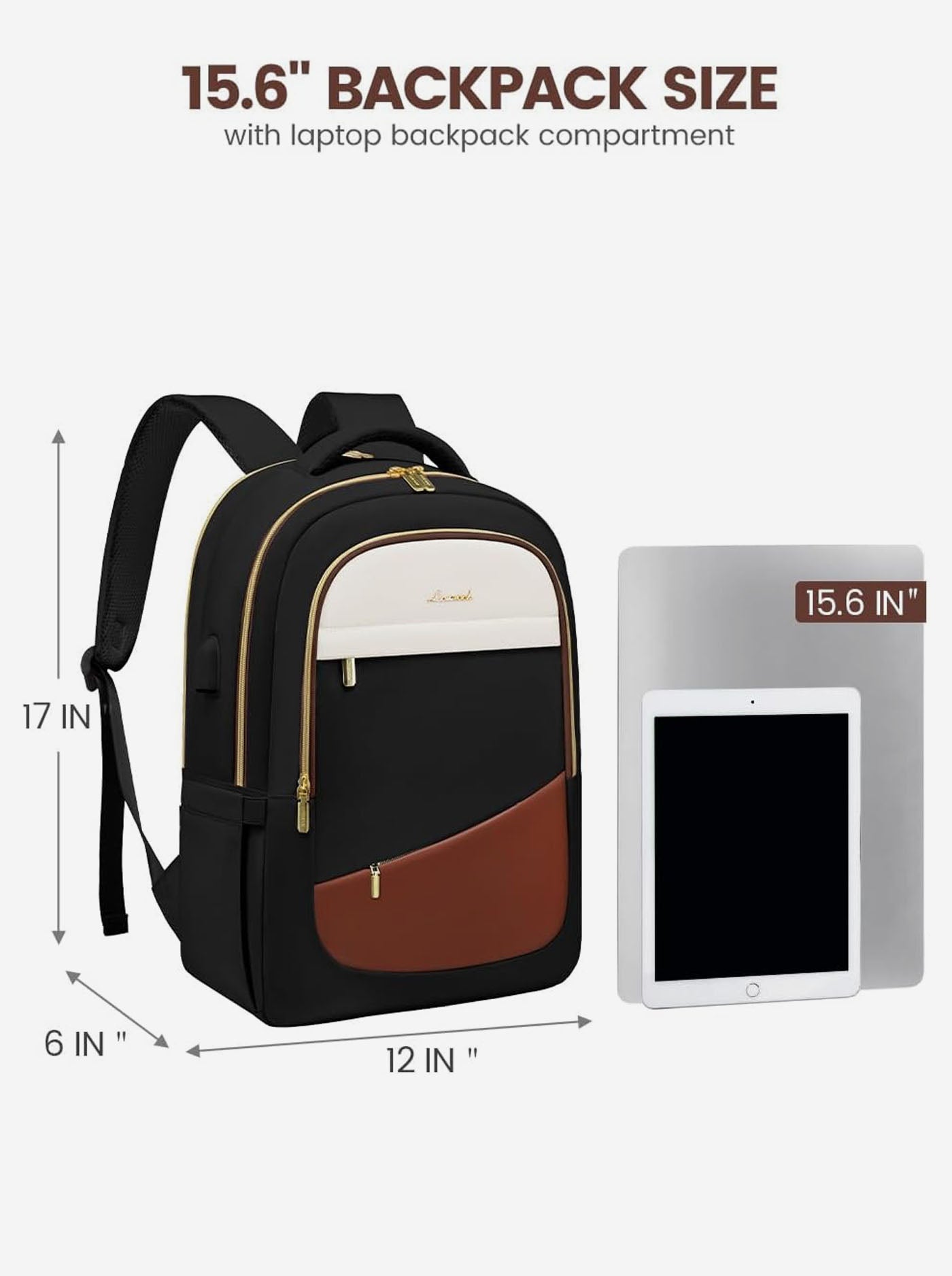 Rounded Corner Laptop Backpack, 15.6 17.3(US only)