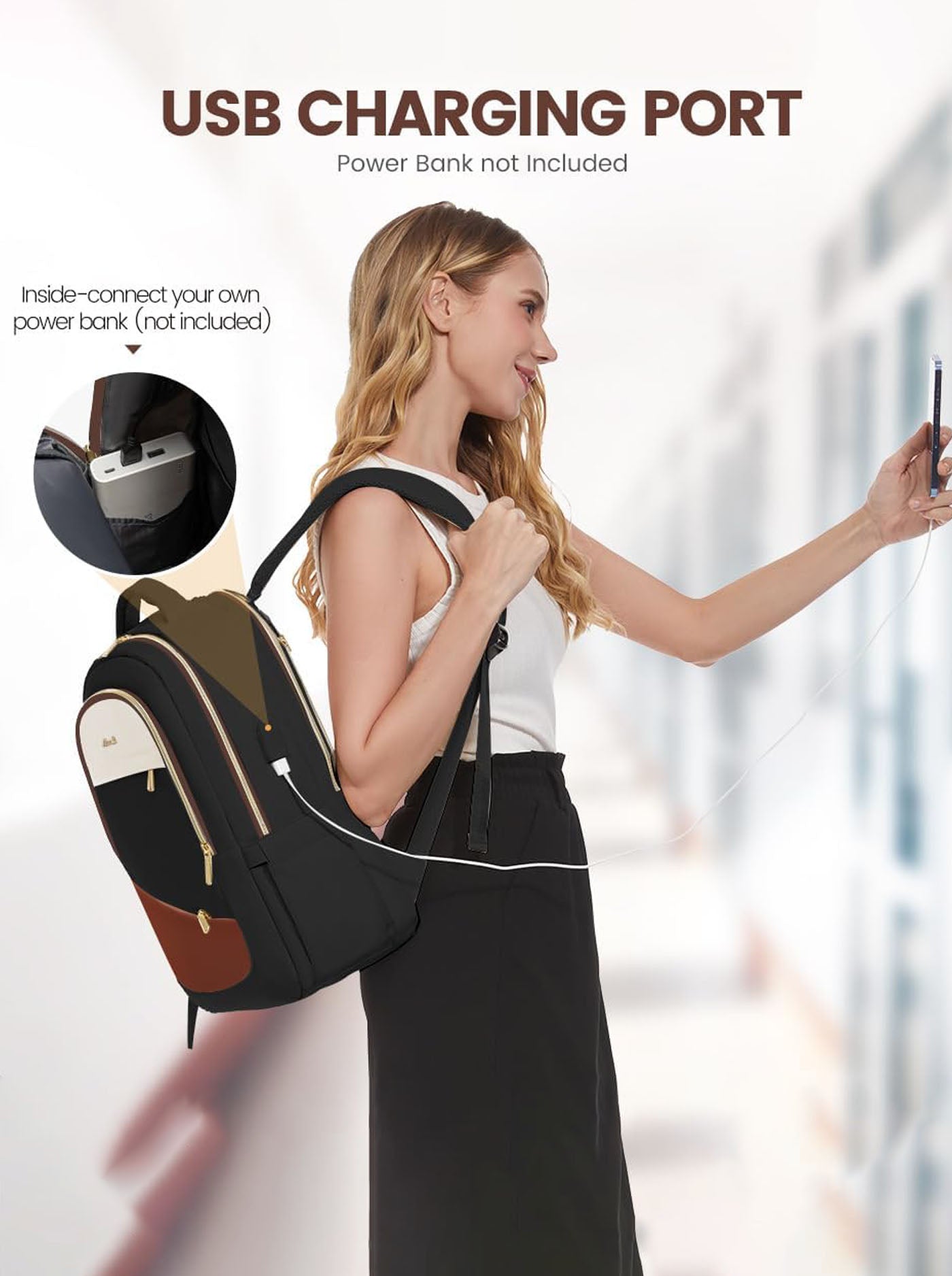 Rounded Corner Laptop Backpack, 15.6 17.3(US only)
