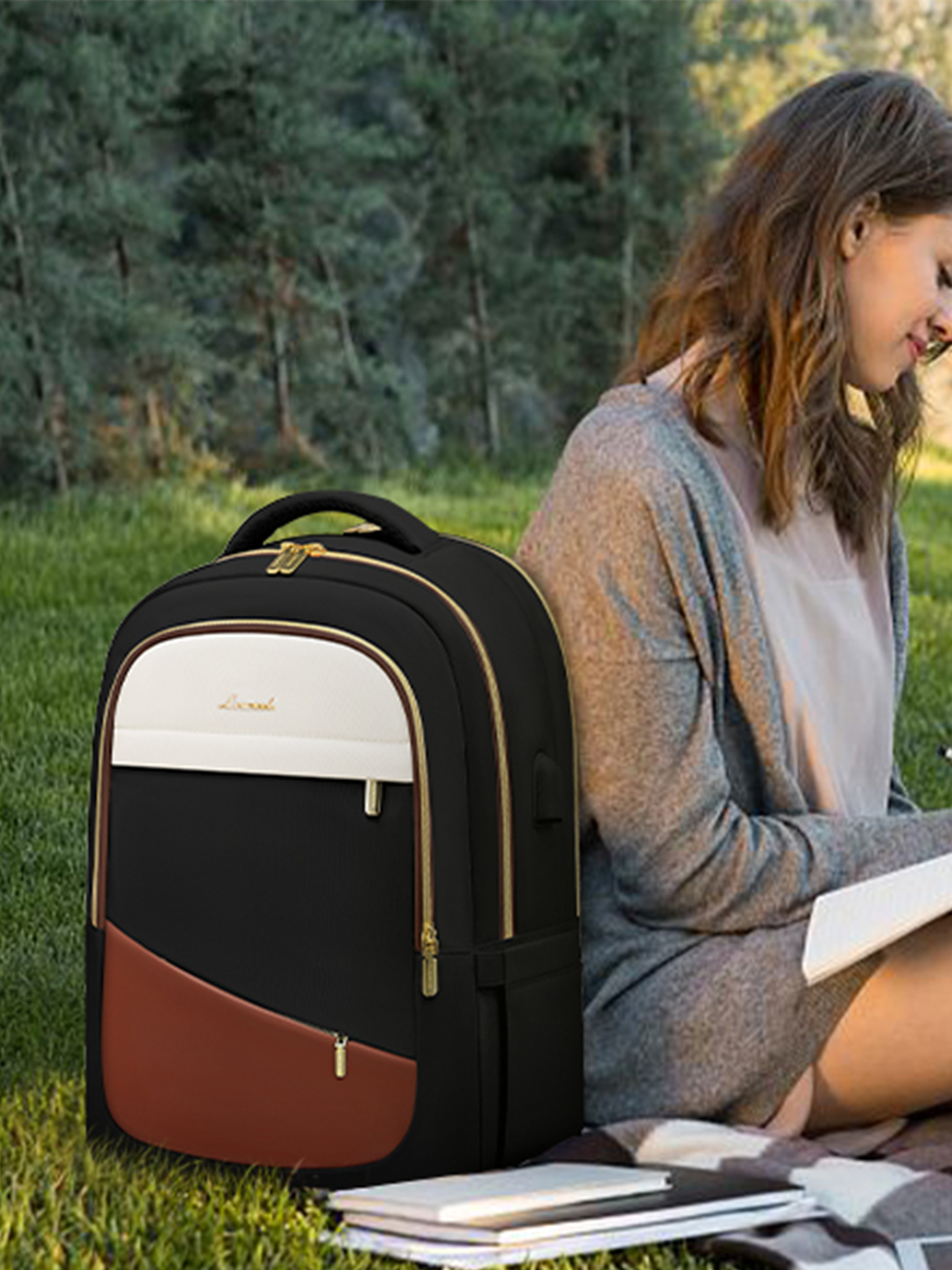 Rounded Corner Laptop Backpack, 15.6 17.3(US only)