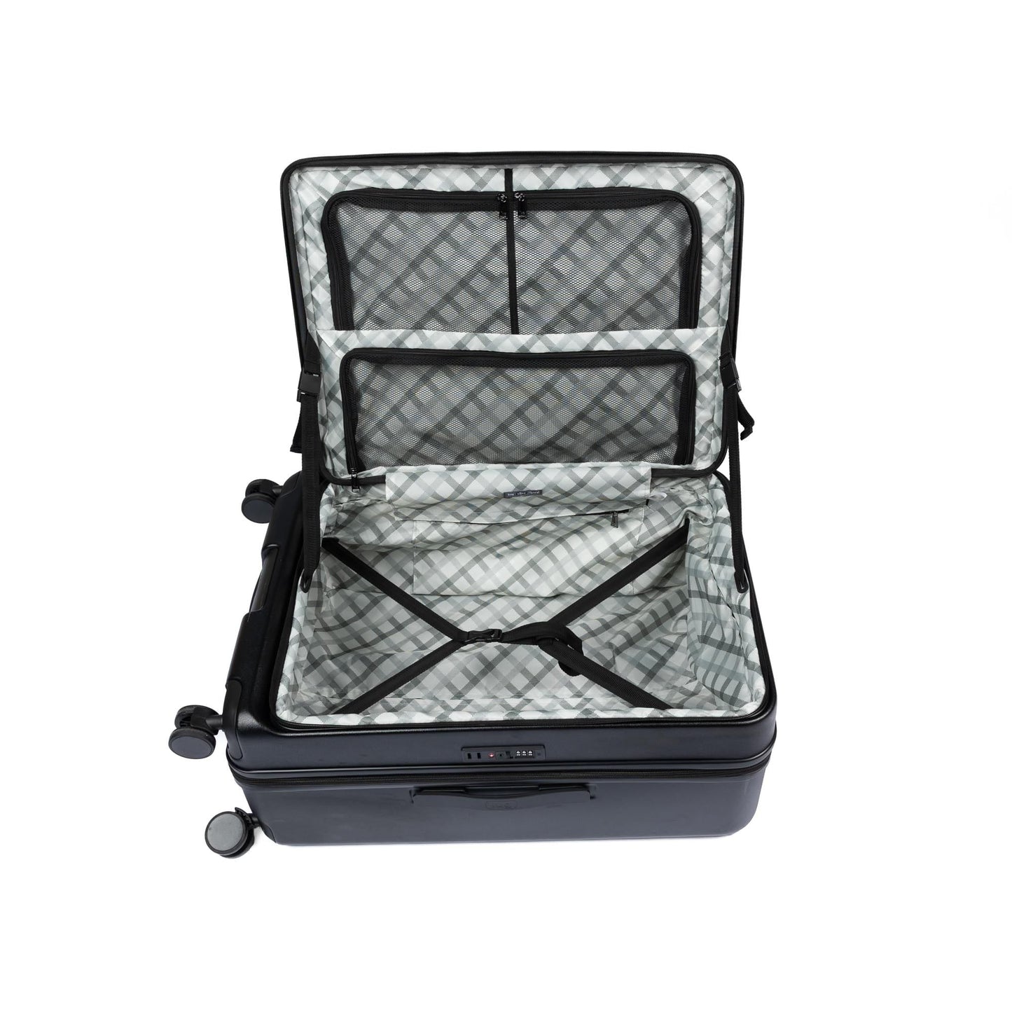 Box Truck Hard Sided Wheelie Checked Bag