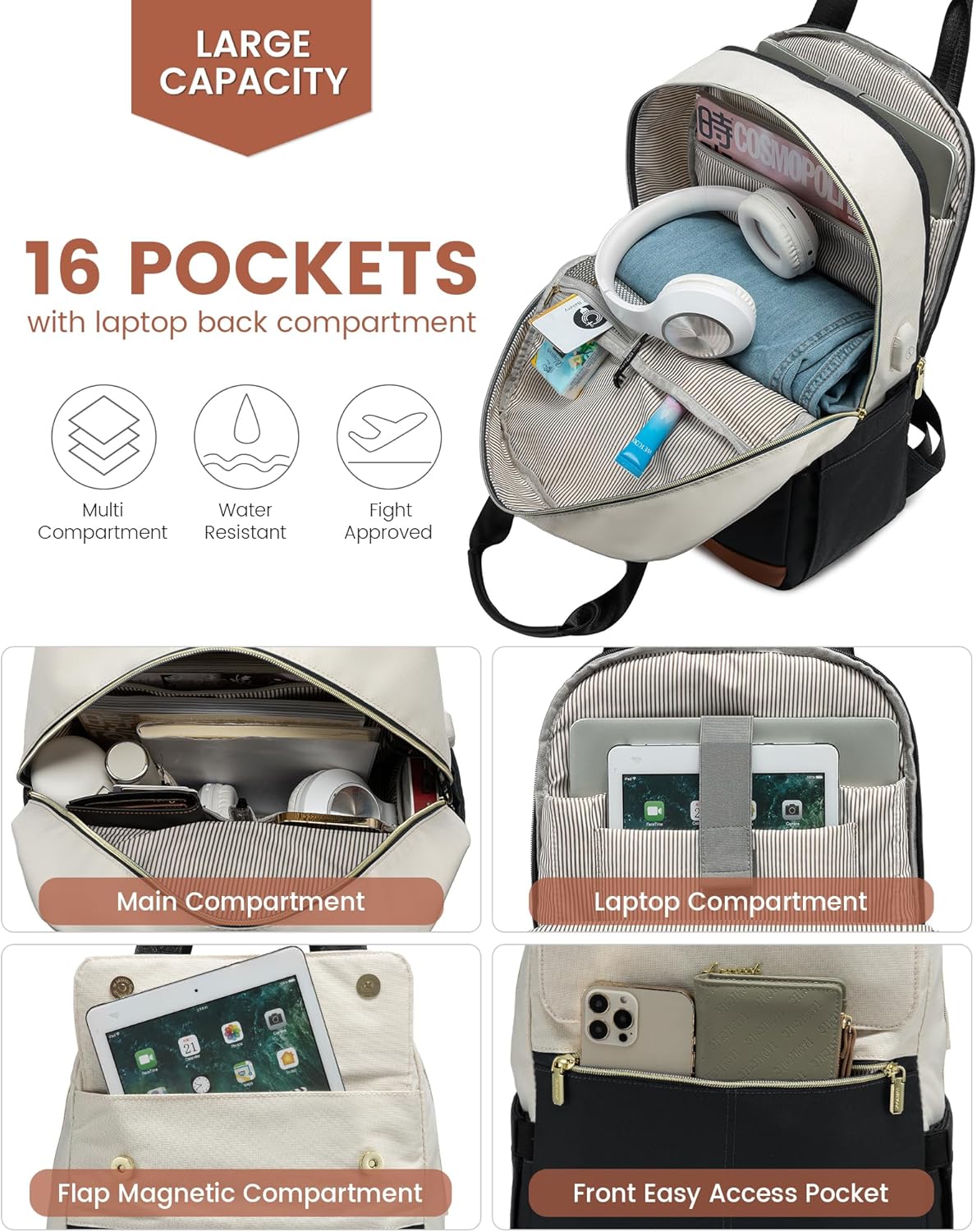 Laptop Backpack with round edge - Urban 3, 15.6 (Not available in the US)