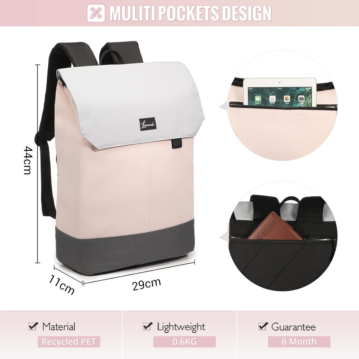 Elegant Laptop Backpack, 15.6 (Not available in the US)