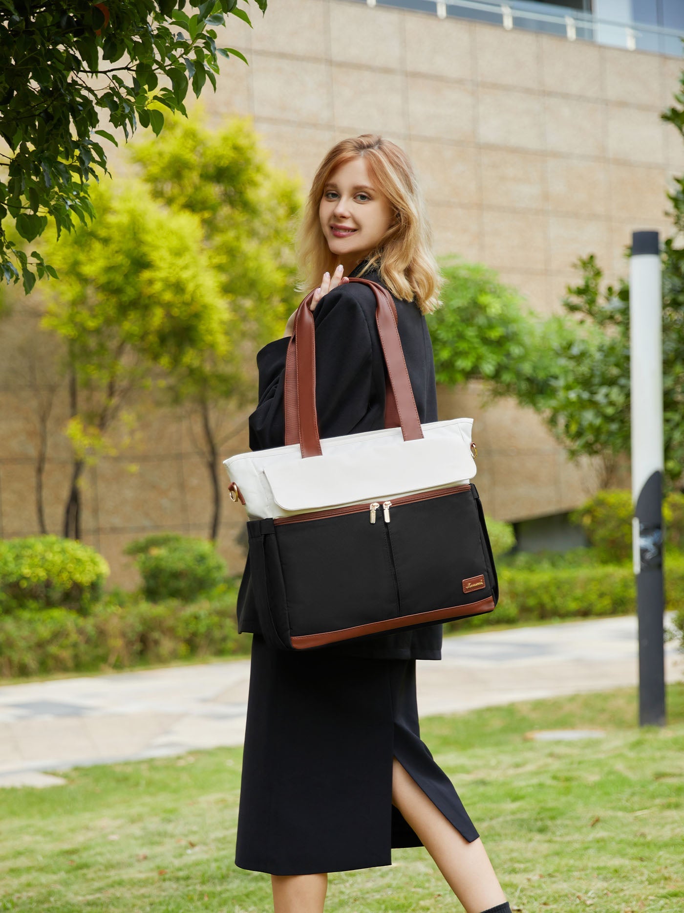Canvas Laptop Tote Bag, 15.6