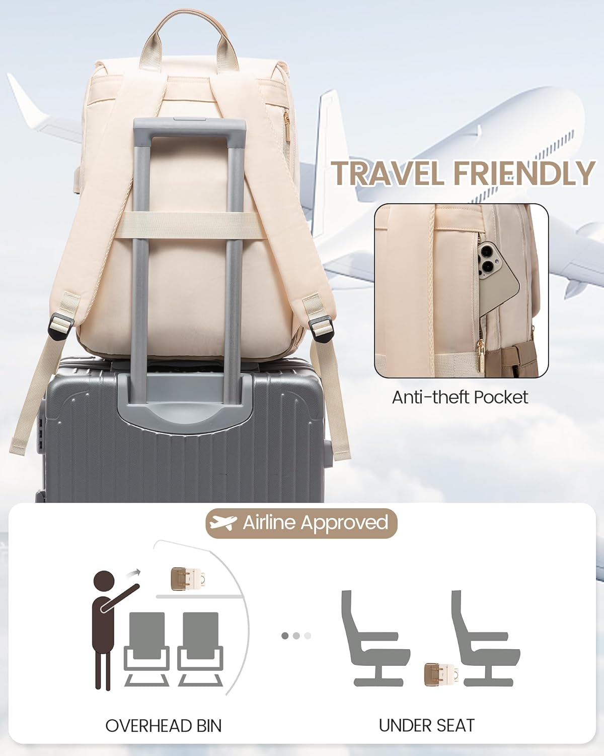 Travel Laptop Backpack, 15.6 17